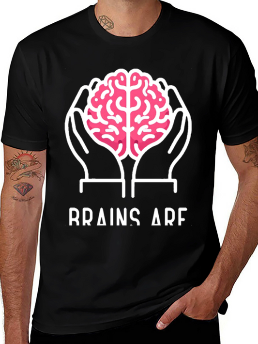 Brainy Tee: Hold Brains! Cool Graphic T-Shirt
