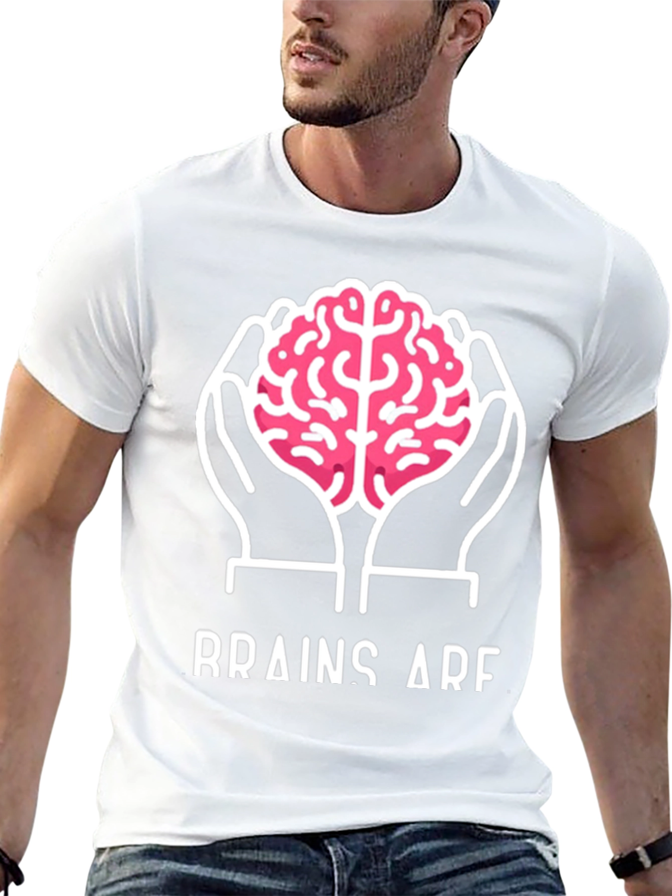 Brainy Tee: Hold Brains! Cool Graphic T-Shirt