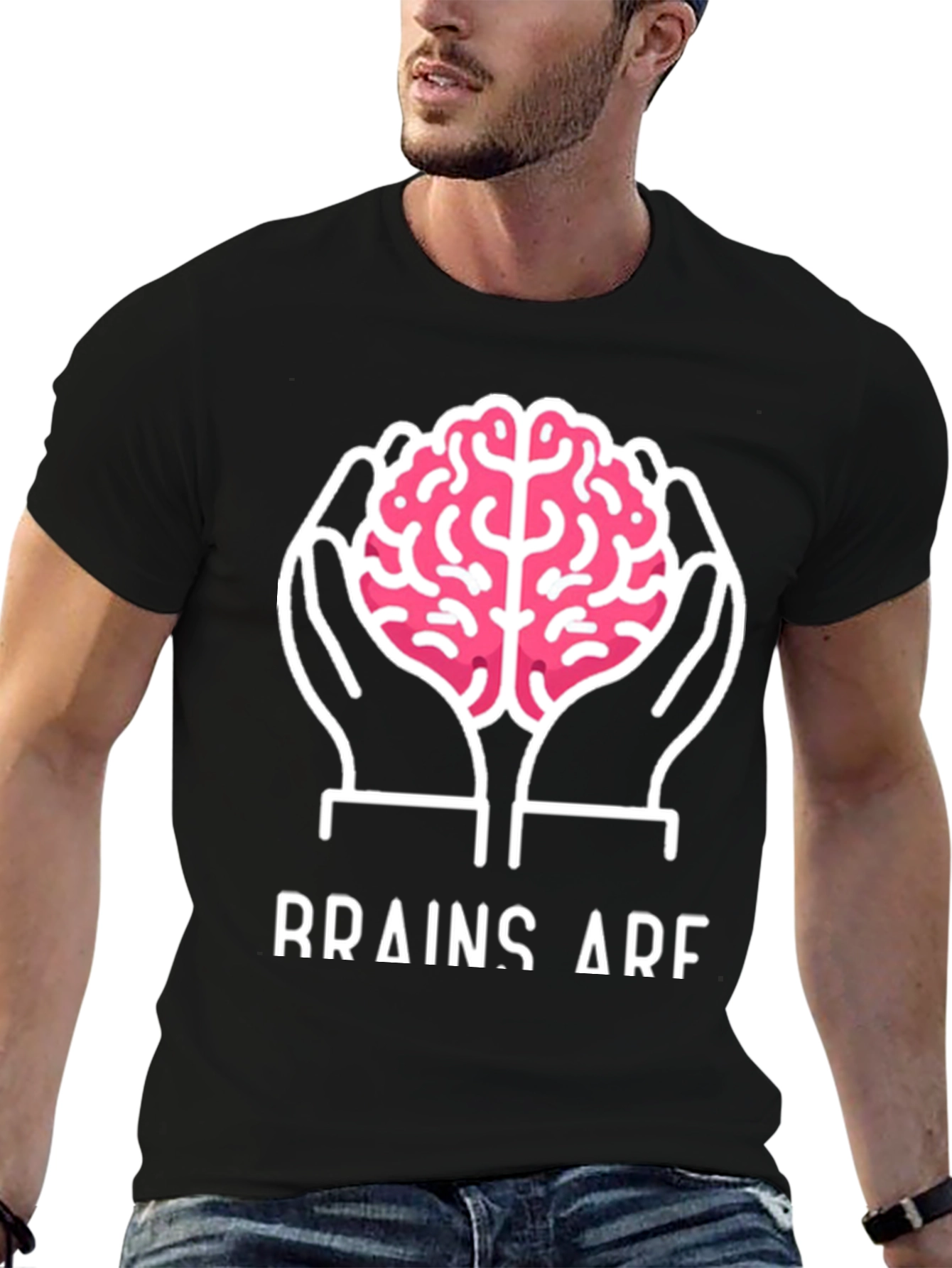 Brainy Tee: Hold Brains! Cool Graphic T-Shirt
