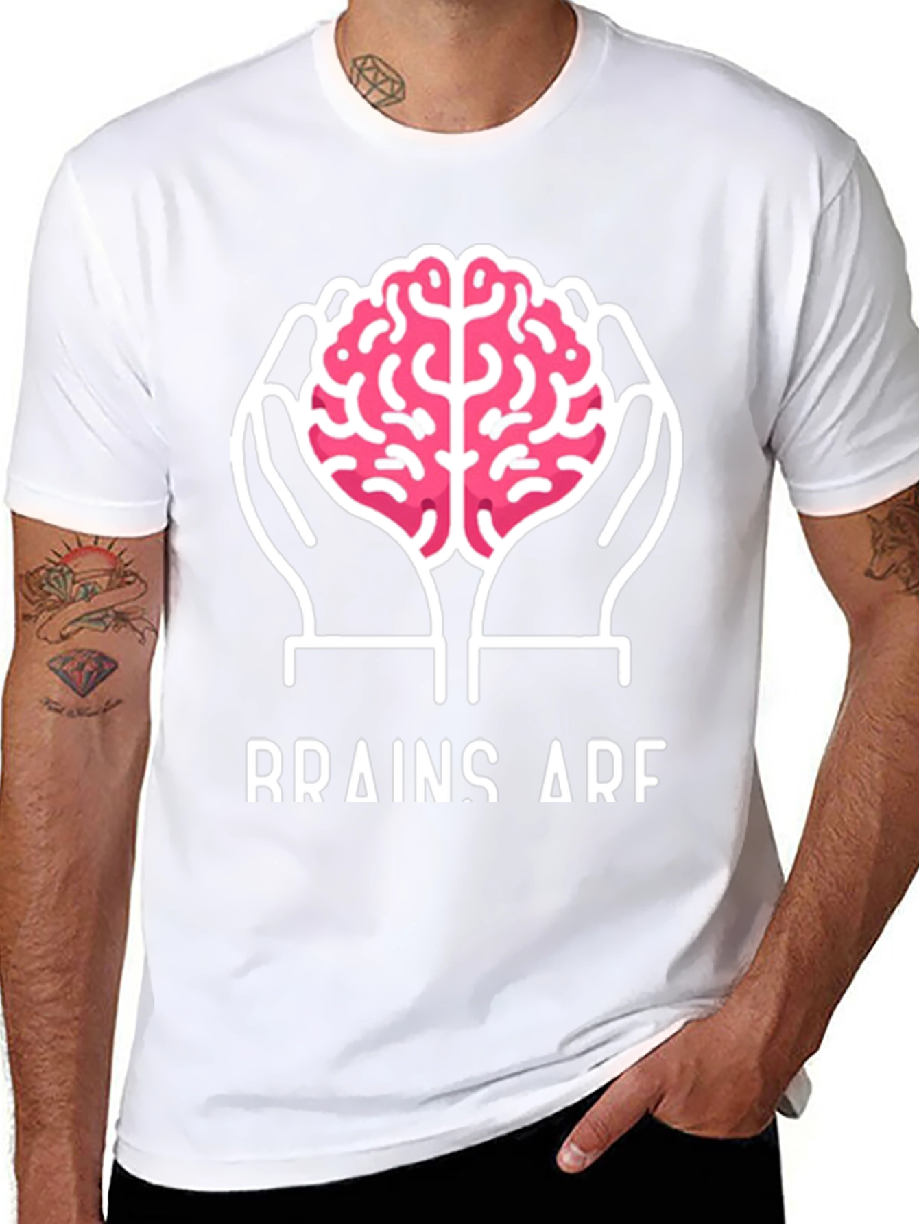 Brainy Tee: Hold Brains! Cool Graphic T-Shirt