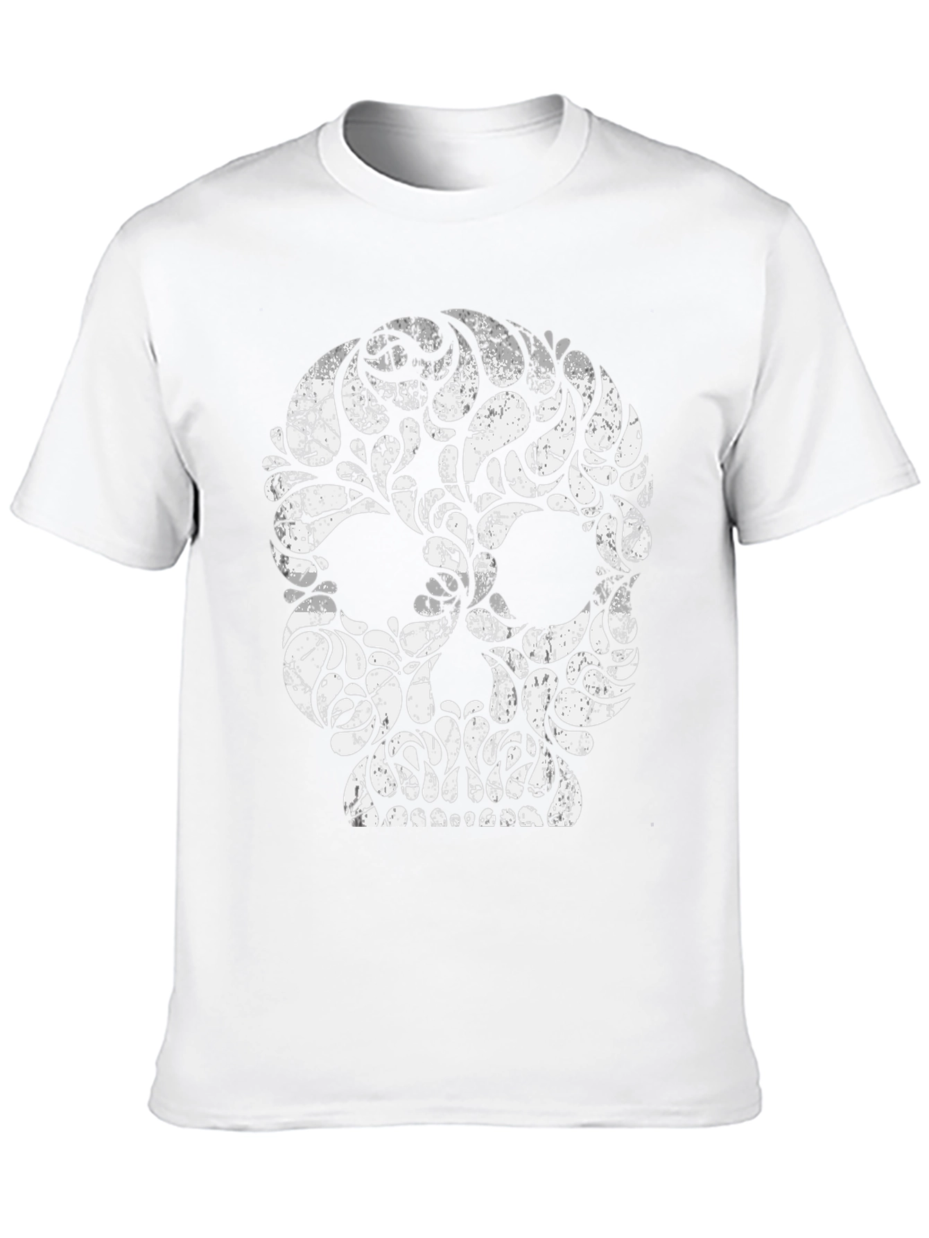 Skull Graphic Print Tee - Modern Edgy Design