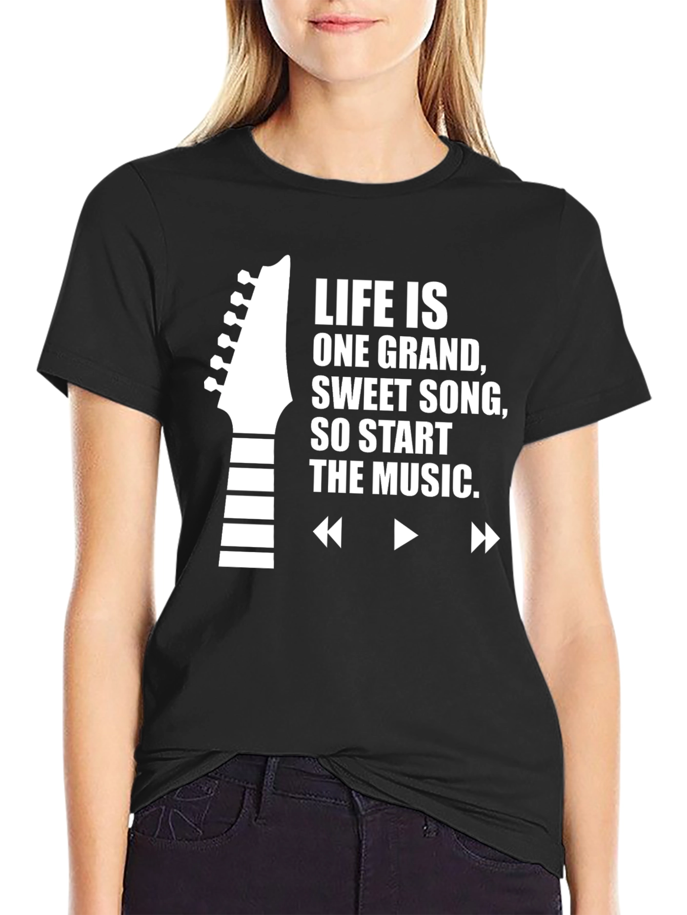 Life is One Grand Sweet Song Black T-Shirt