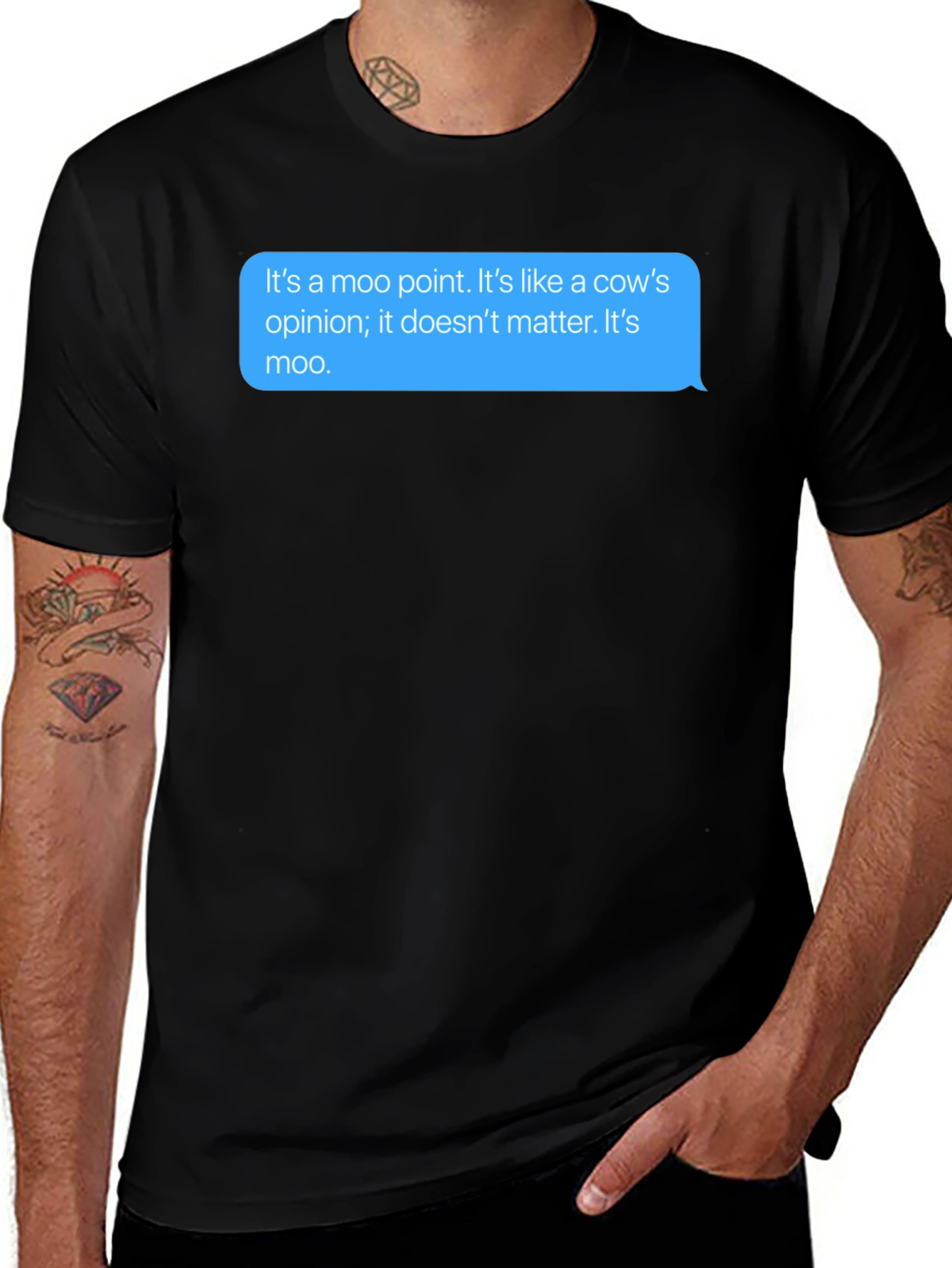 Moo Point T-Shirt - Funny Cow Opinion Tee