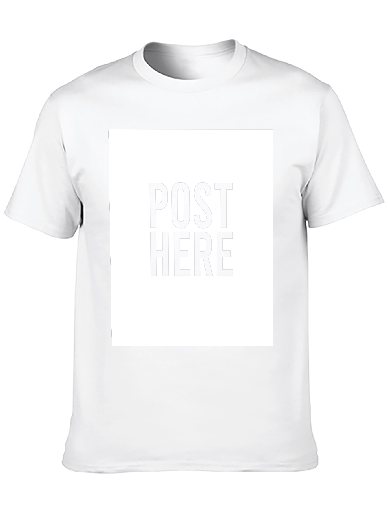 Black Tee: Post Here Graphic Print Casual Wear