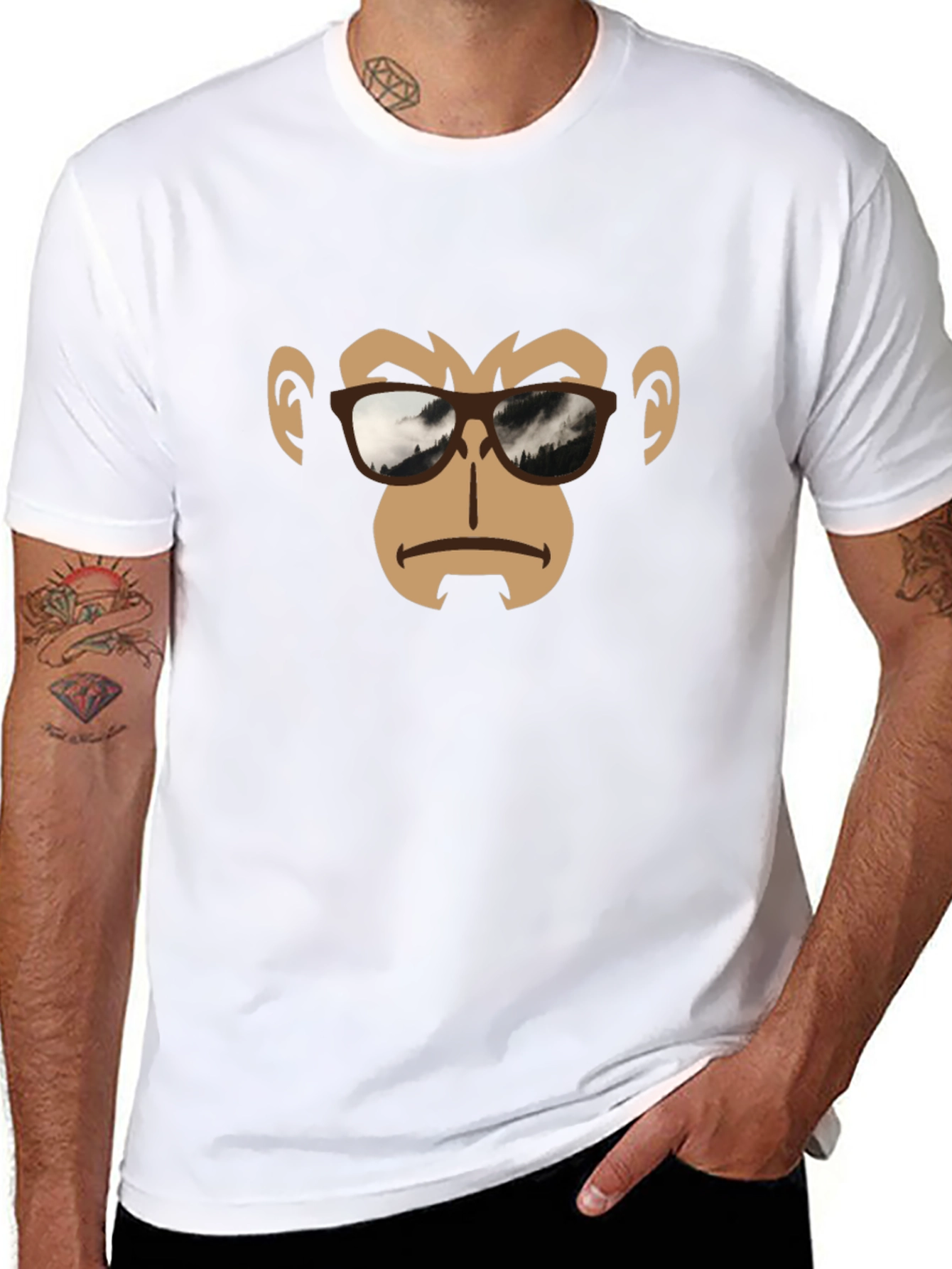 Cool Ape Graphic Tee - Black