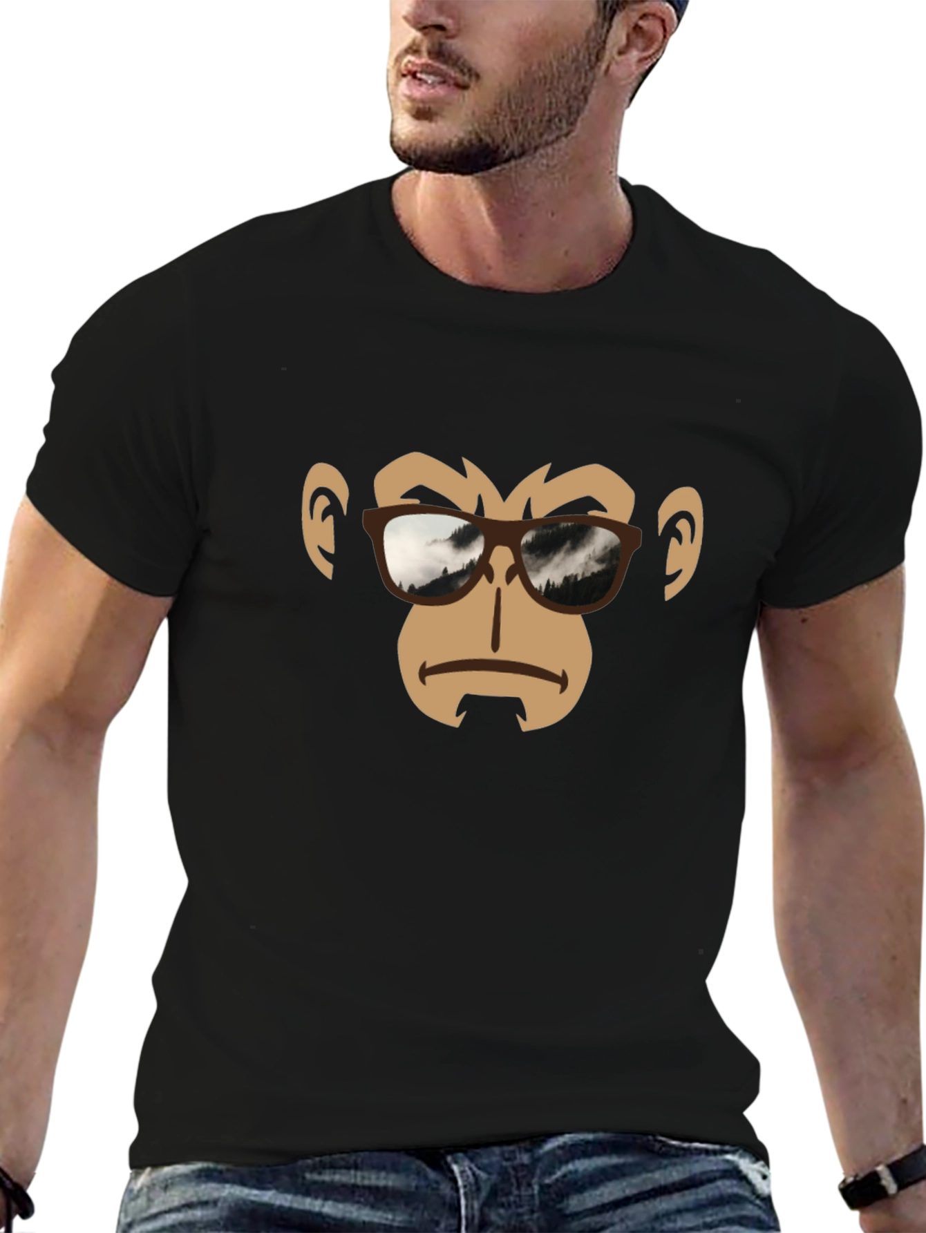 Cool Ape Graphic Tee - Black