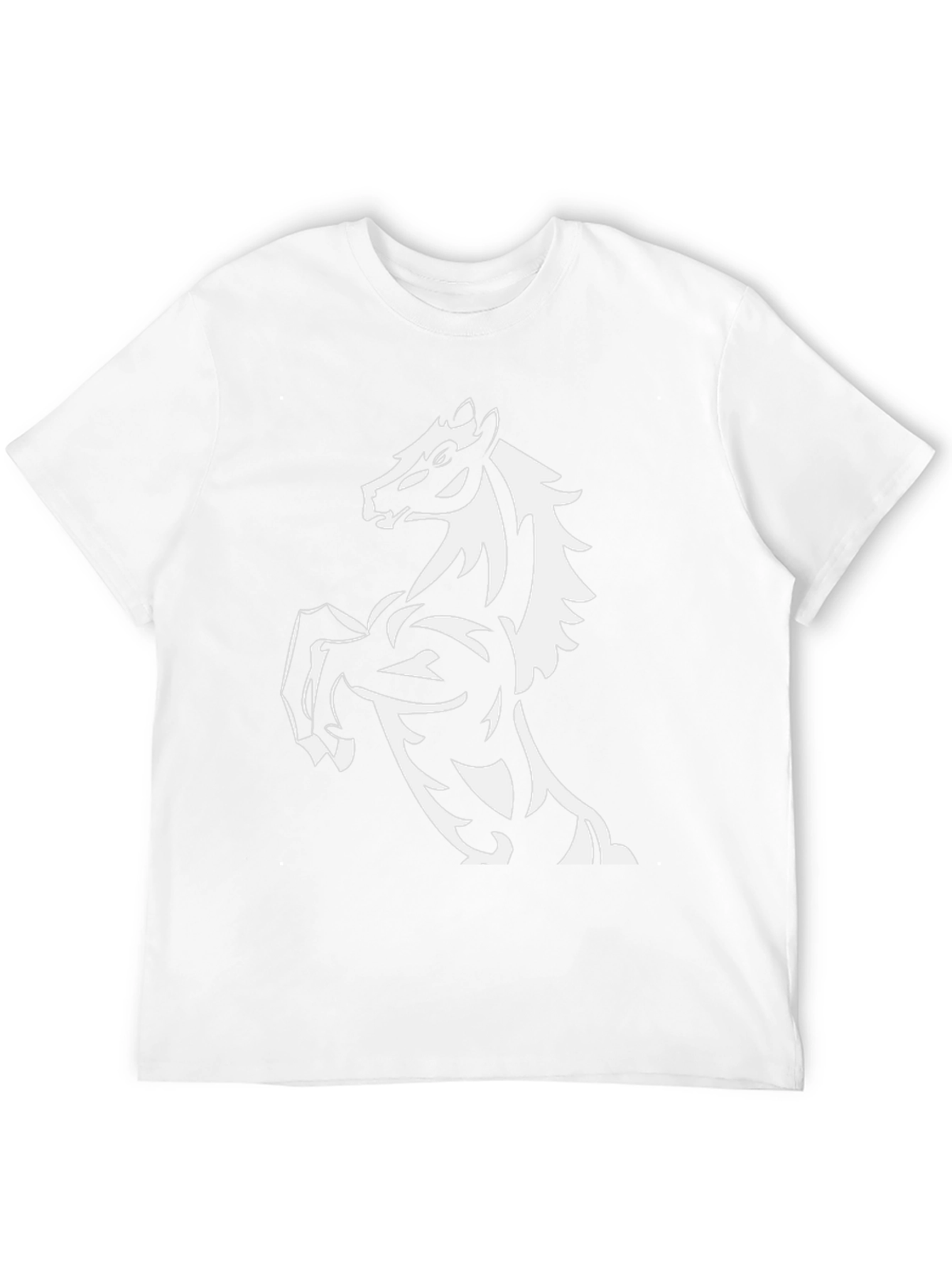 Mens Black T-Shirt with Horse Graphic