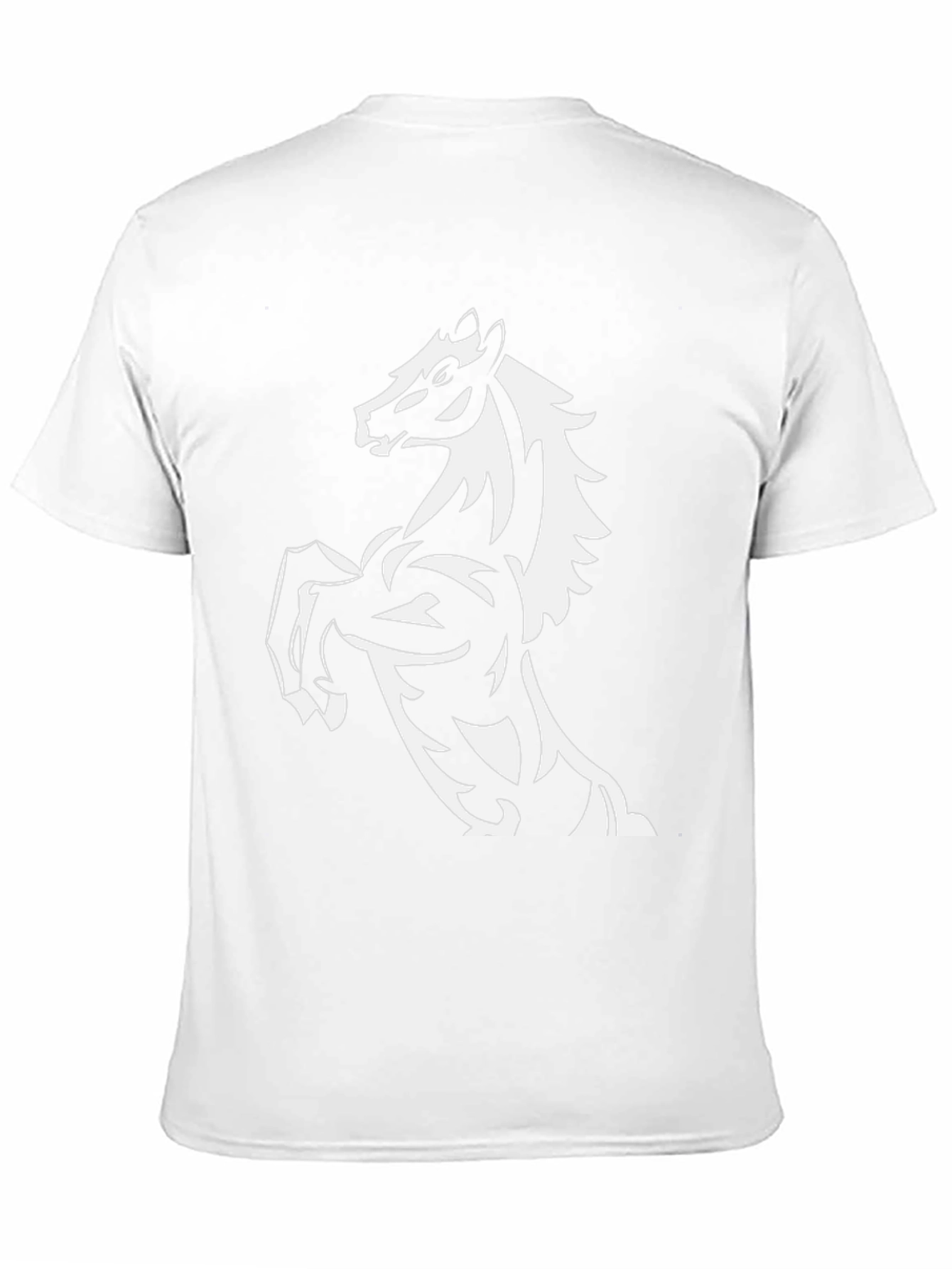 Mens Black T-Shirt with Horse Graphic