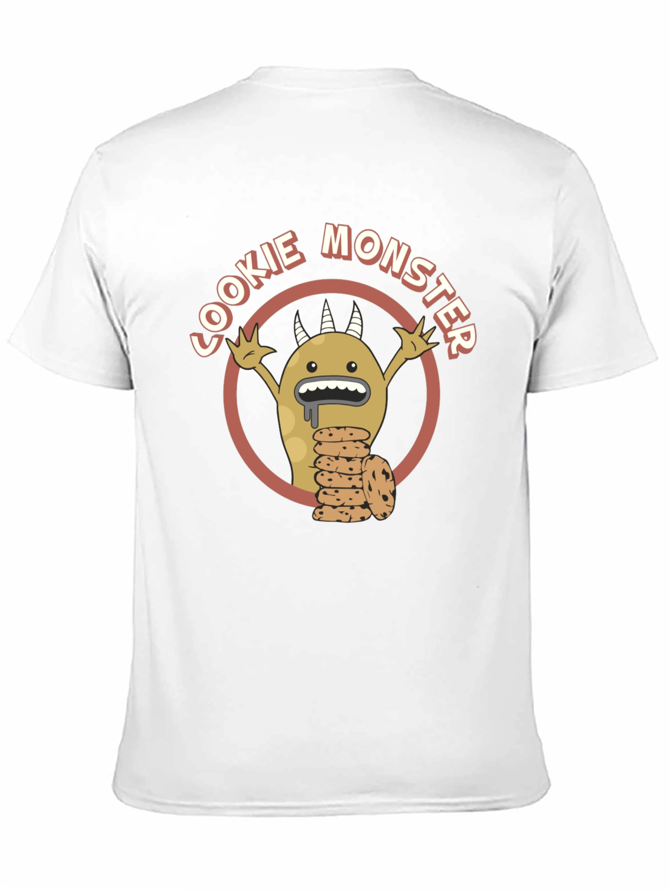 Cookie Monster Graphic Tee - Black Cotton T-Shirt