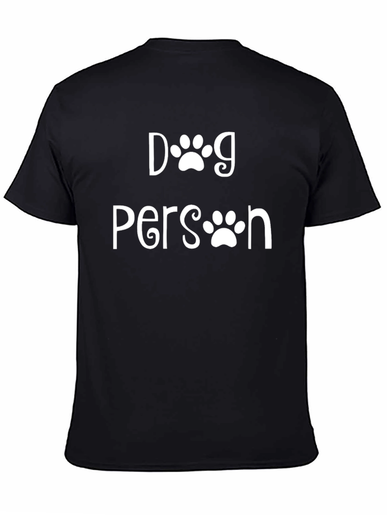 Dog Person Graphic T-Shirt - Black