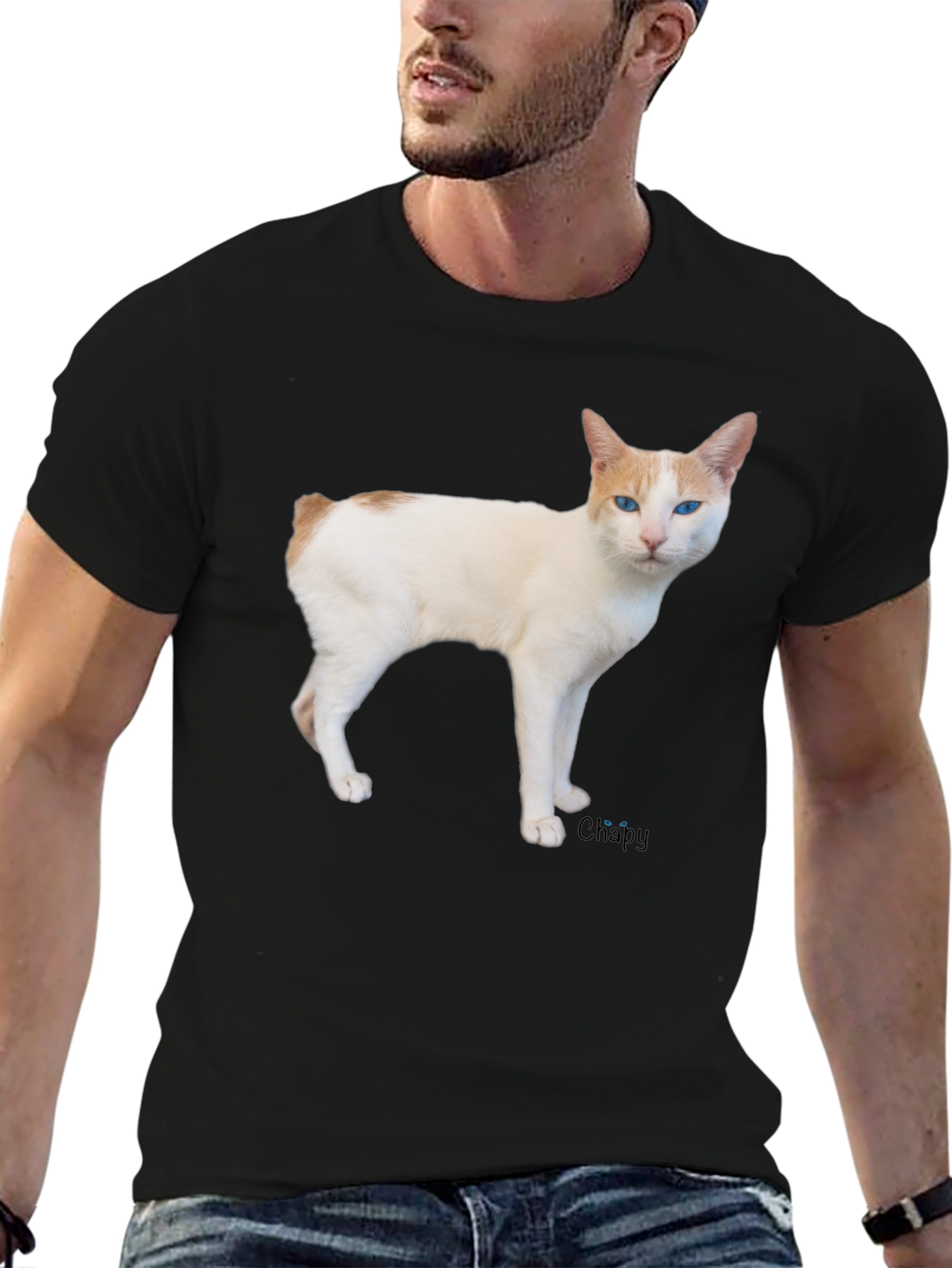 Cool Cat T-Shirt - Casual Black Tee