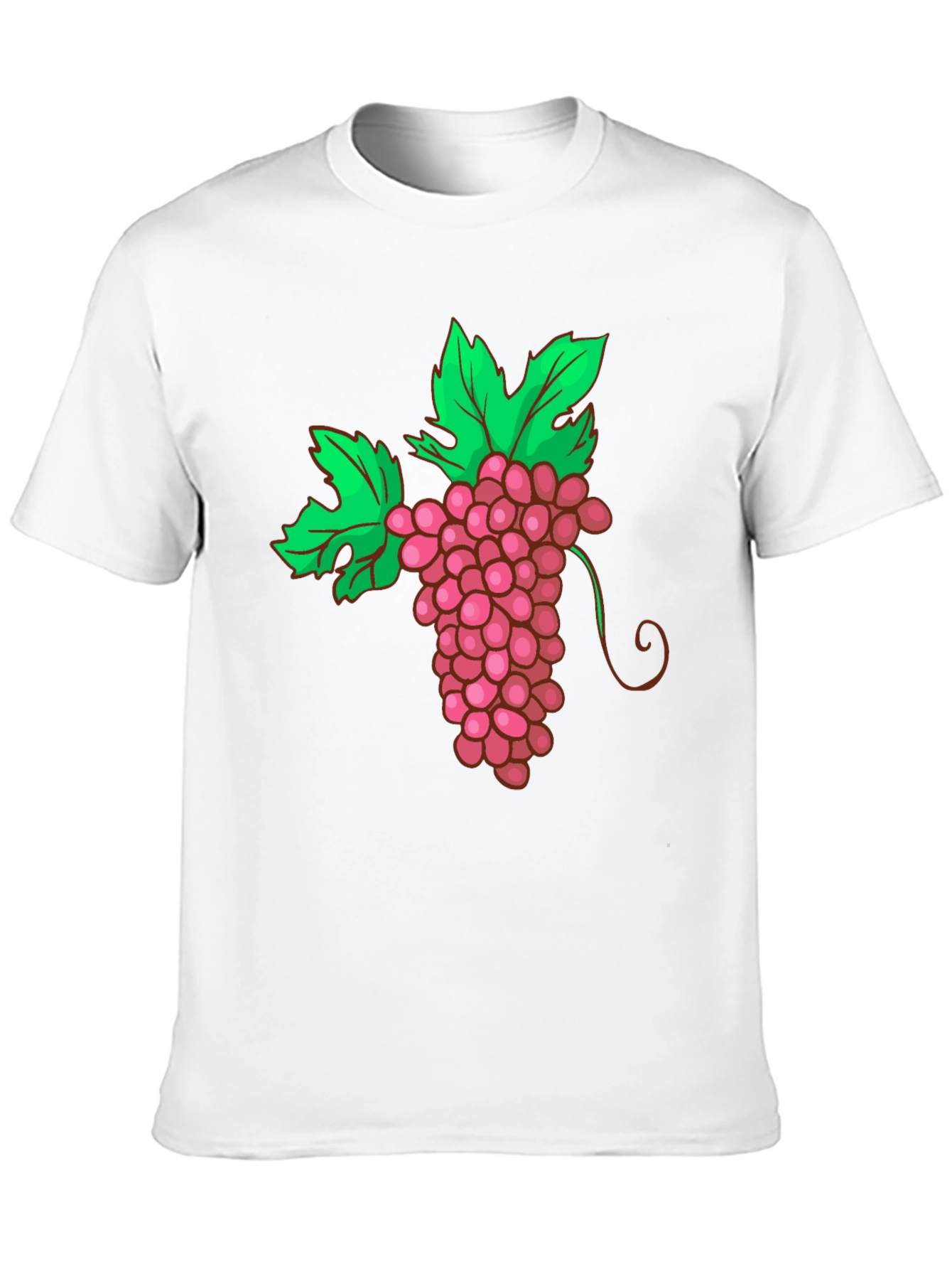 Grape Graphic Tee - Black Cotton Blend T-Shirt