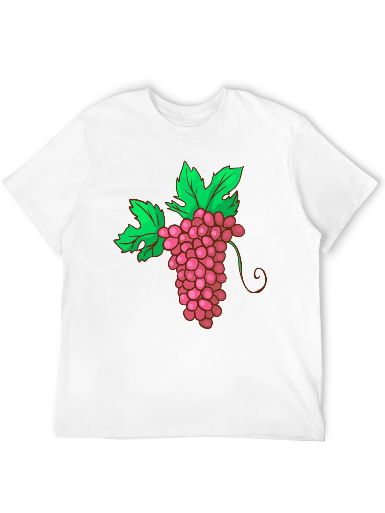 Grape Graphic Tee - Black Cotton Blend T-Shirt