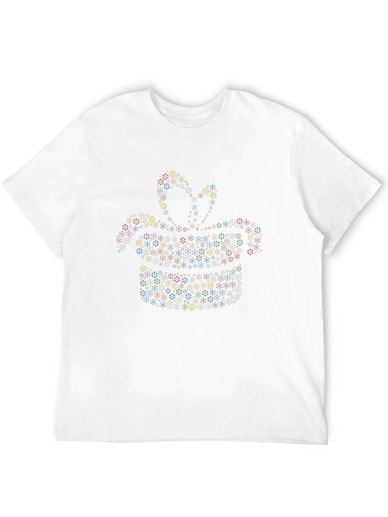 Jack-in-the-Box Snowflake Pattern Black T-Shirt