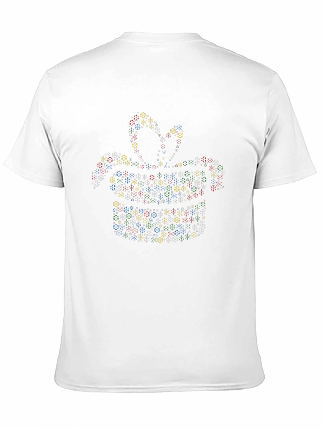 Jack-in-the-Box Snowflake Pattern Black T-Shirt