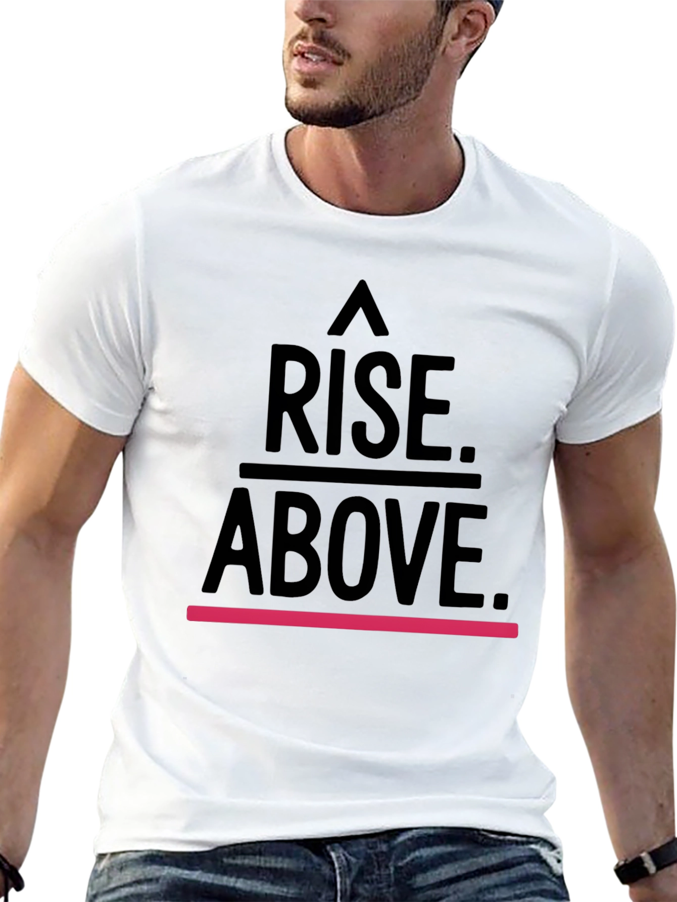 Rise Above Black Graphic T-Shirt