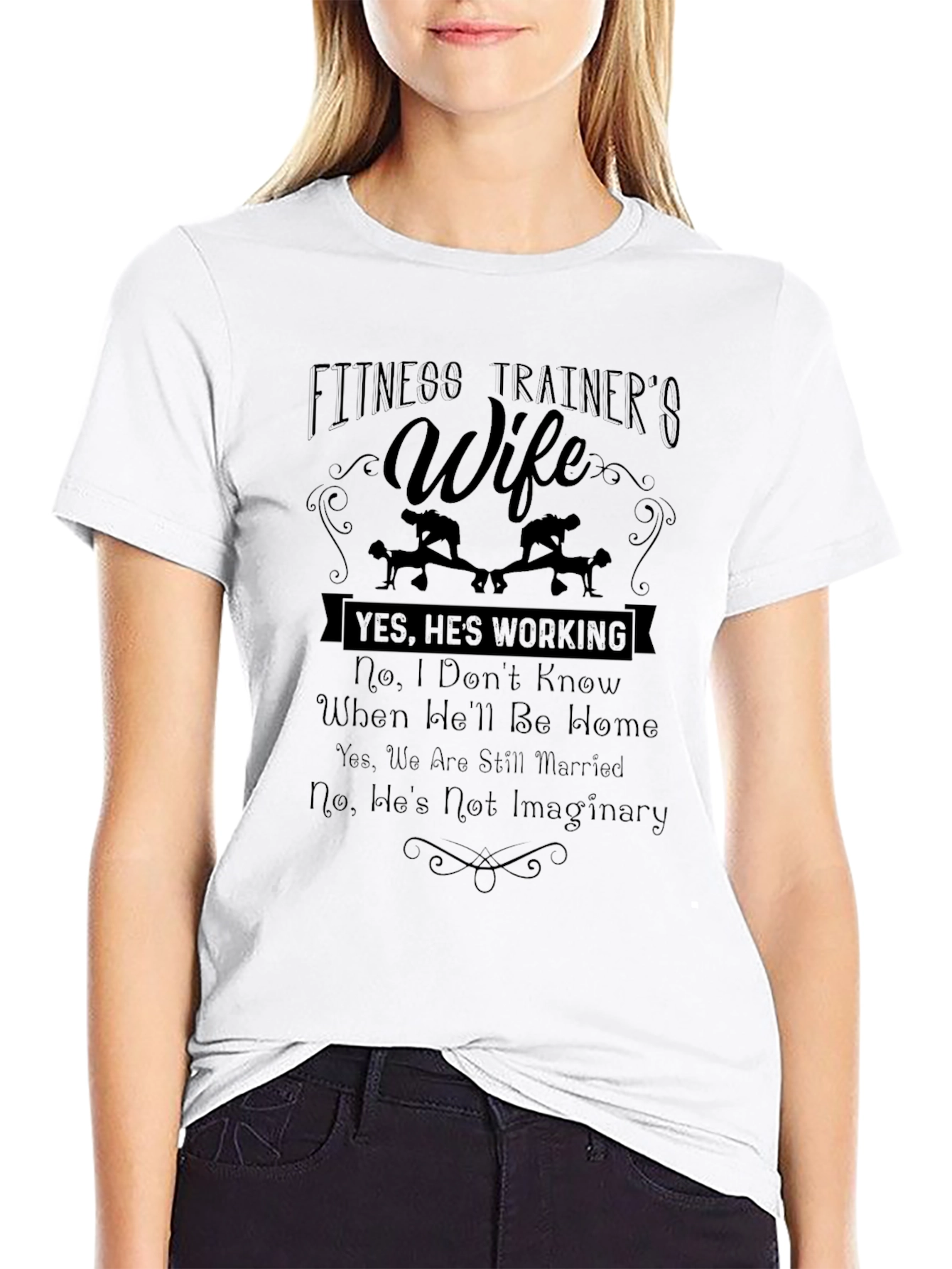 Fitness Trainers Wife Graphic Tee - Black