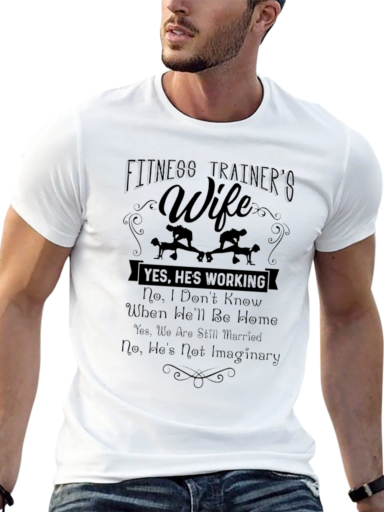 Fitness Trainers Wife Graphic Tee - Black
