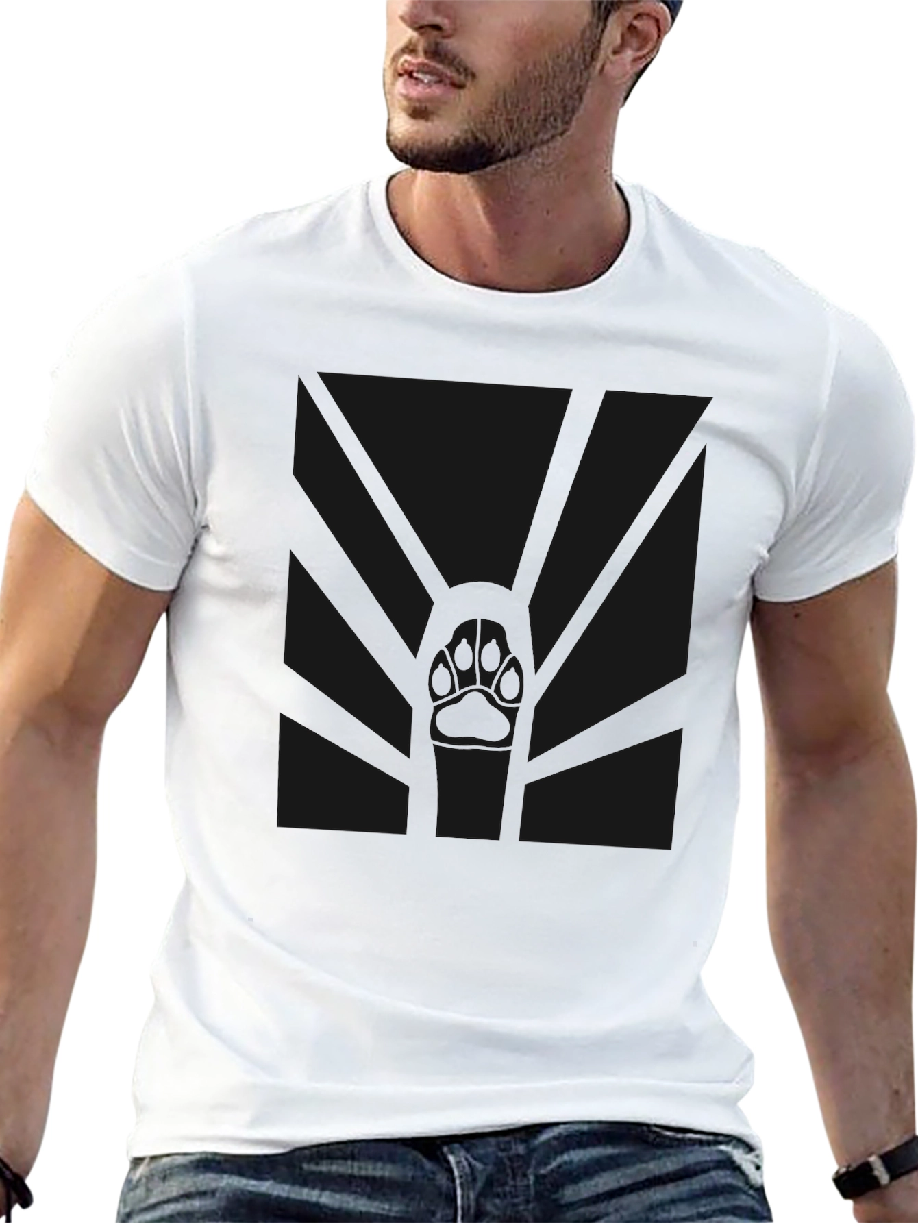 Mens Classic Black Crew Neck T-Shirt