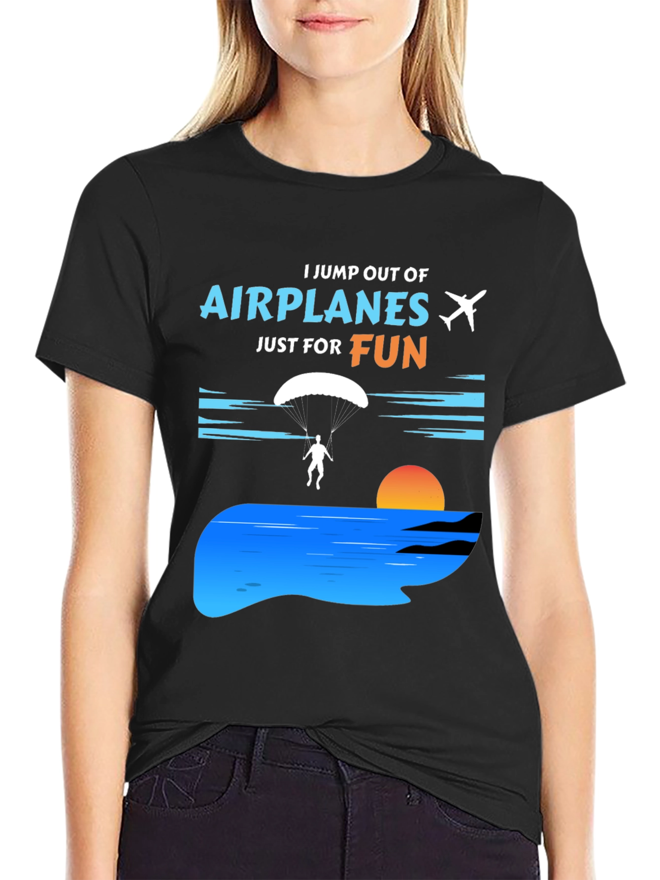 Skydiving Fun T-Shirt - Airplane Jumper