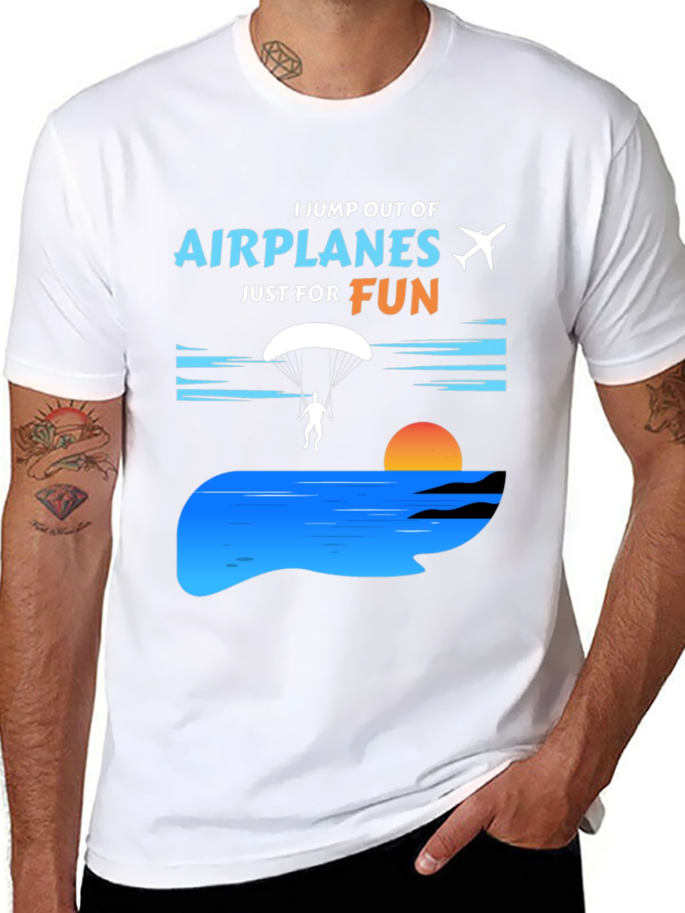 Skydiving Fun T-Shirt - Airplane Jumper