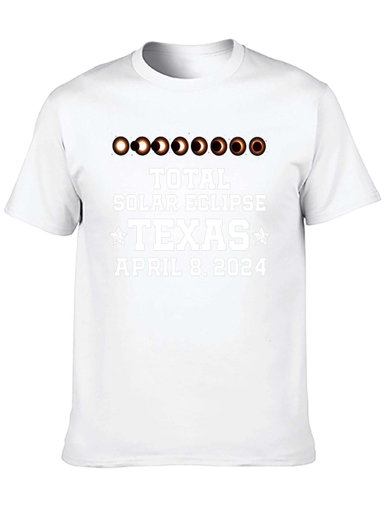 Total Solar Eclipse Texas April 8 2024 Black T-Shirt