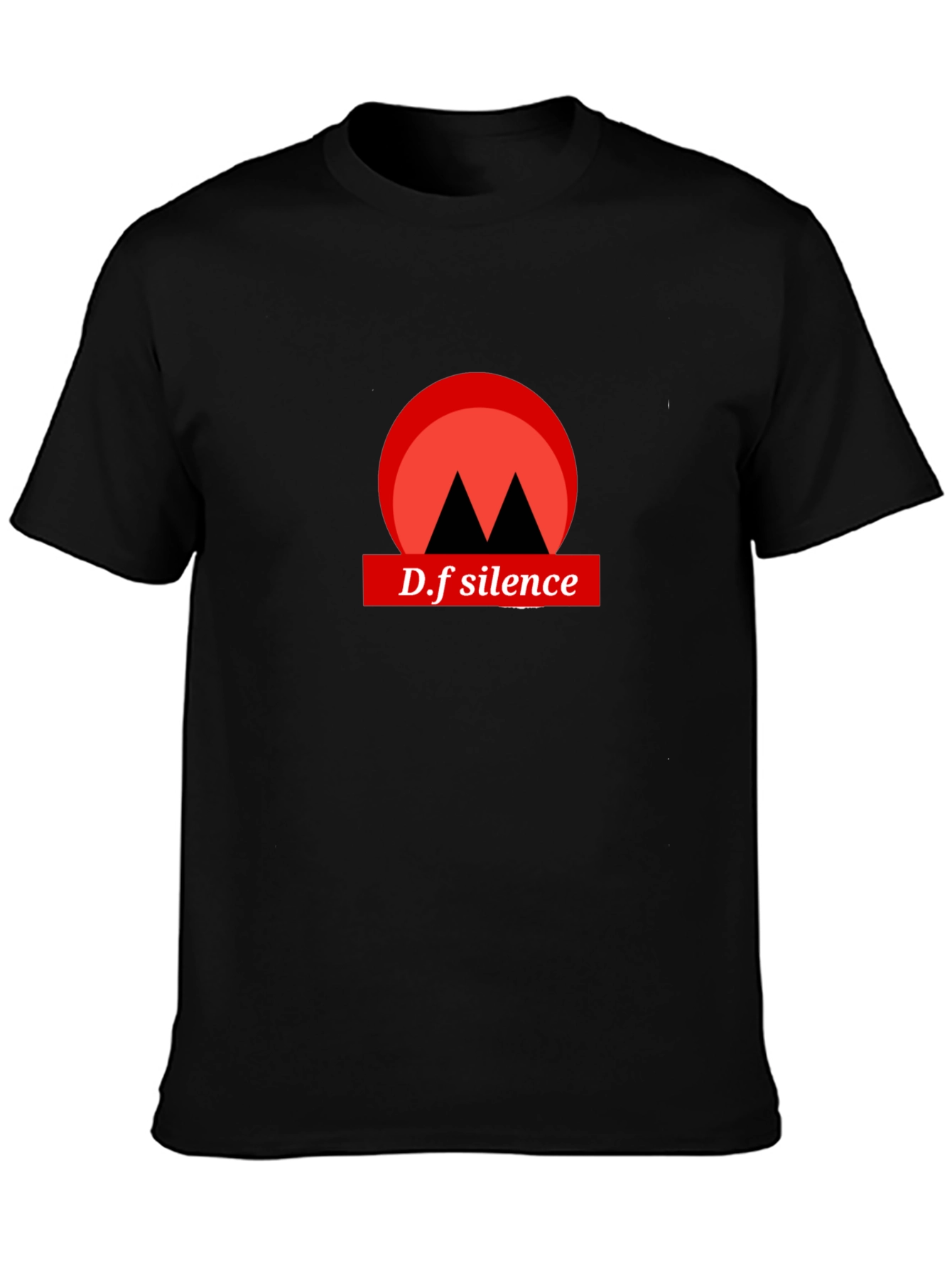 D.f silence graphic tee black shirt