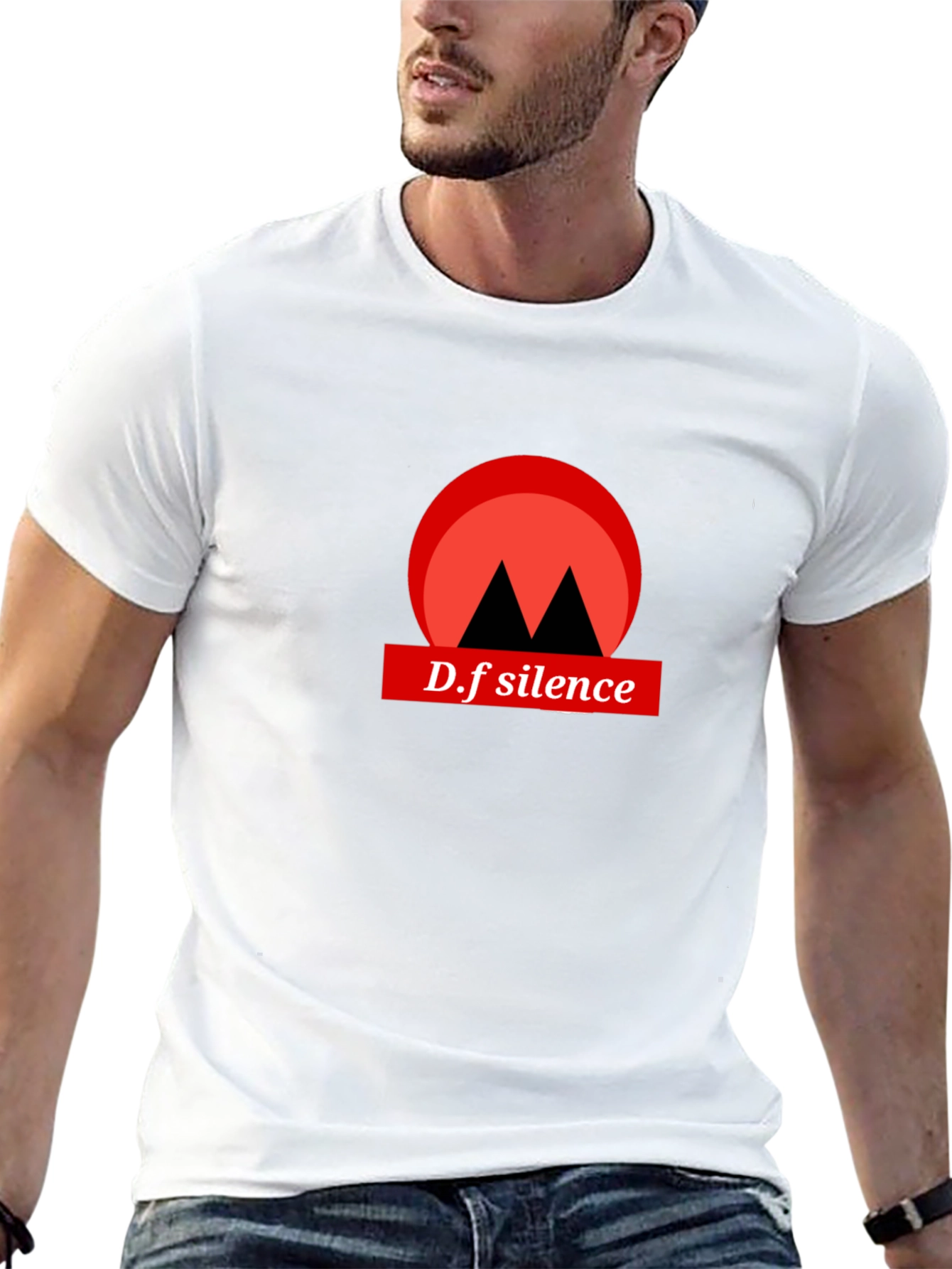 D.f silence graphic tee black shirt