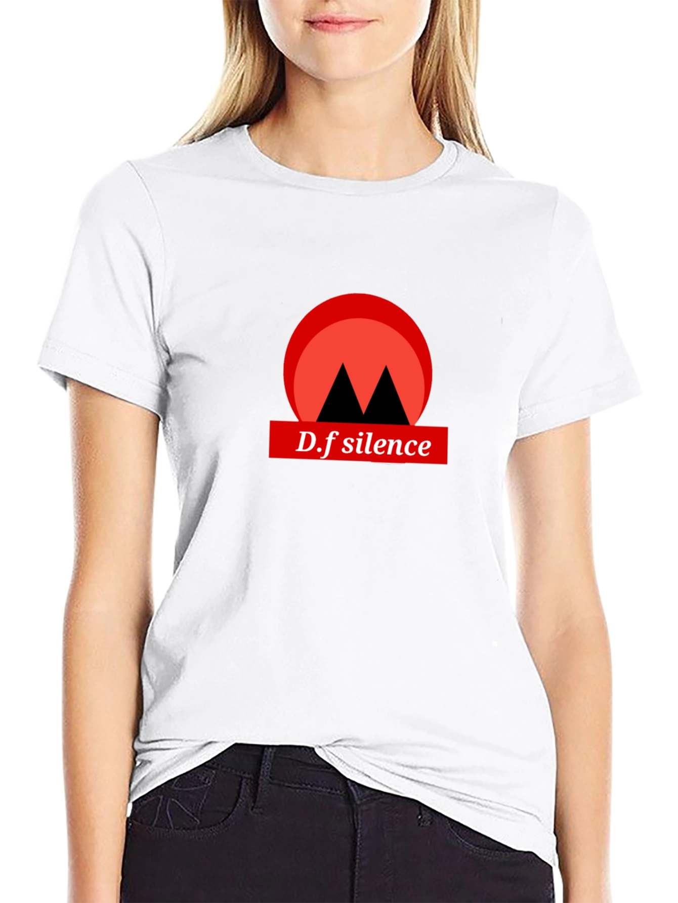 D.f silence graphic tee black shirt