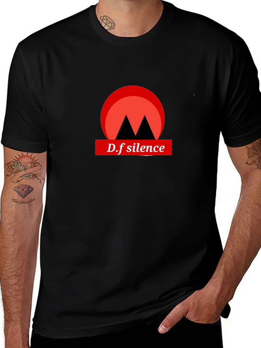 D.f silence graphic tee black shirt
