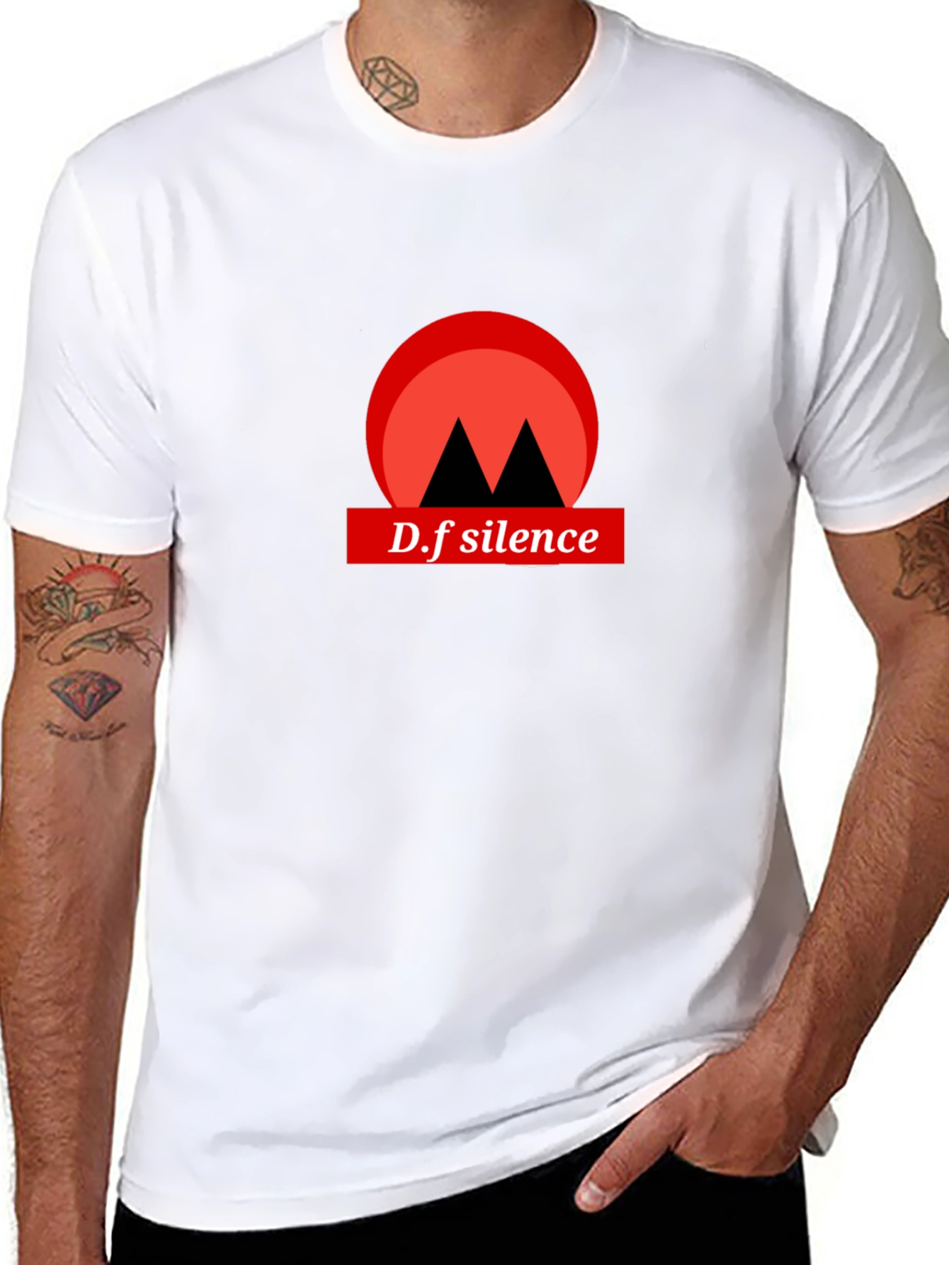 D.f silence graphic tee black shirt
