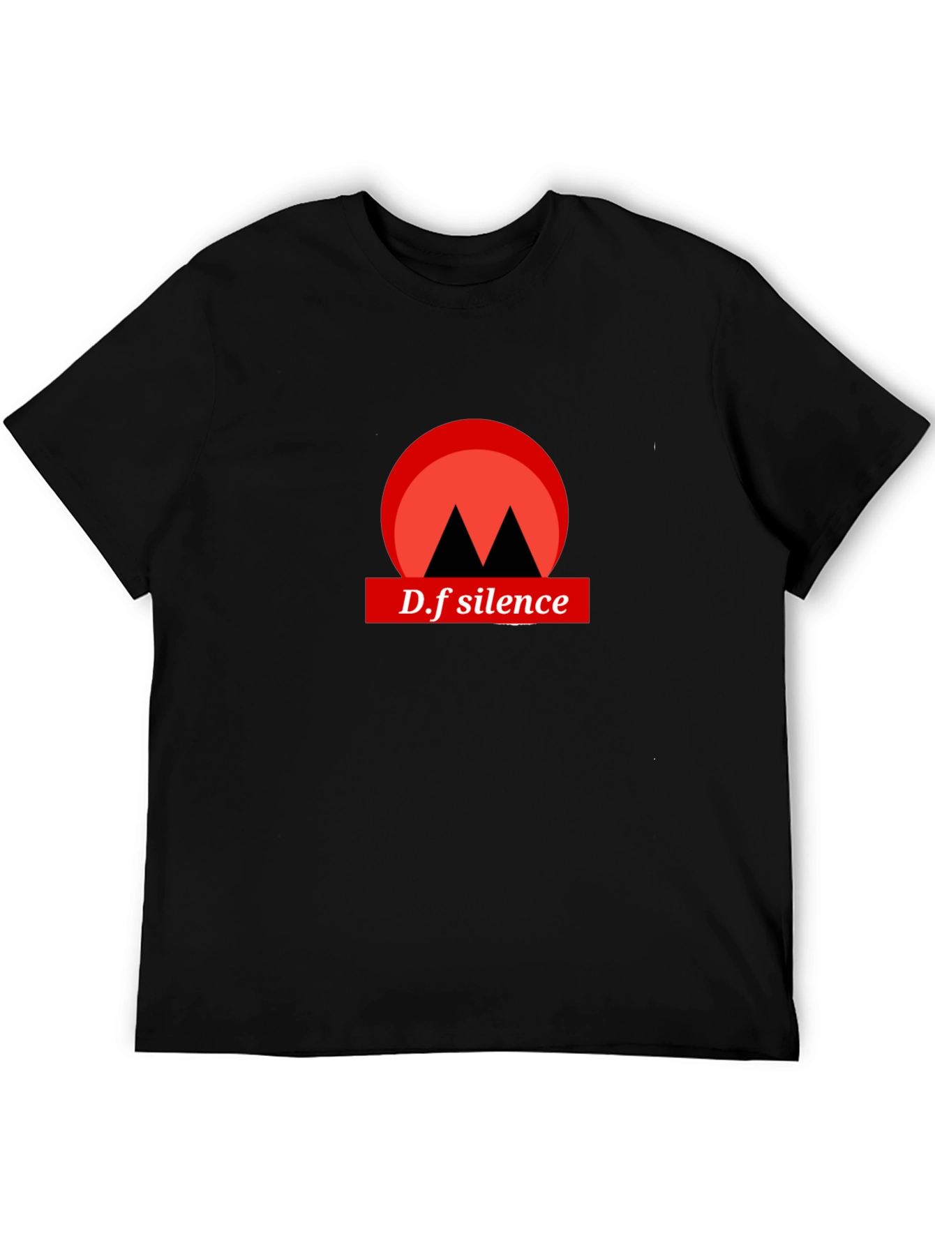 D.f silence graphic tee black shirt