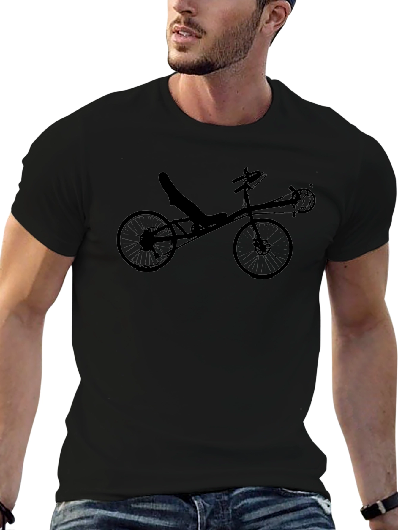 Recumbent Bike Silhouette T-Shirt