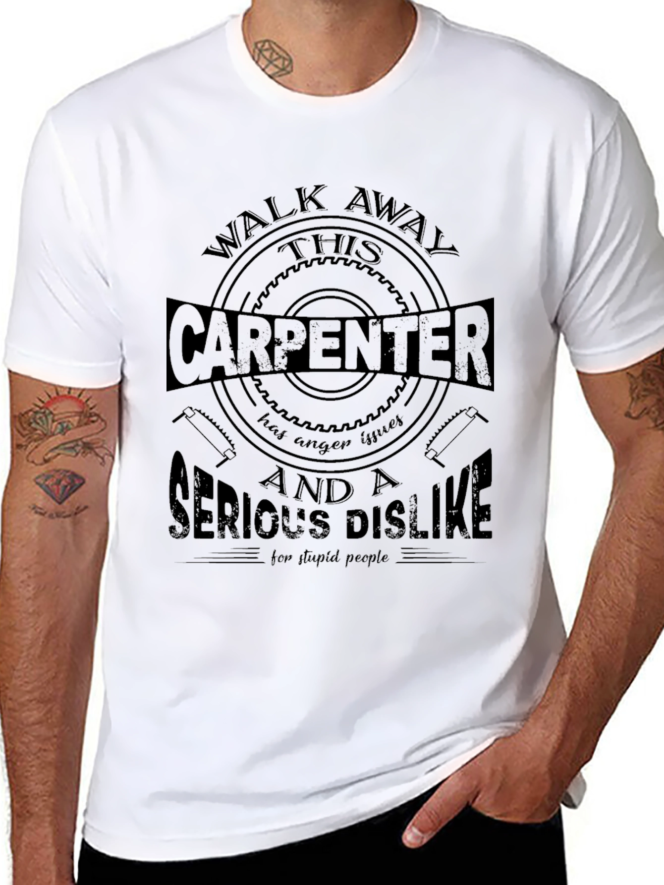 Carpenter Anger Issues Graphic Tee - Black Cotton Blend