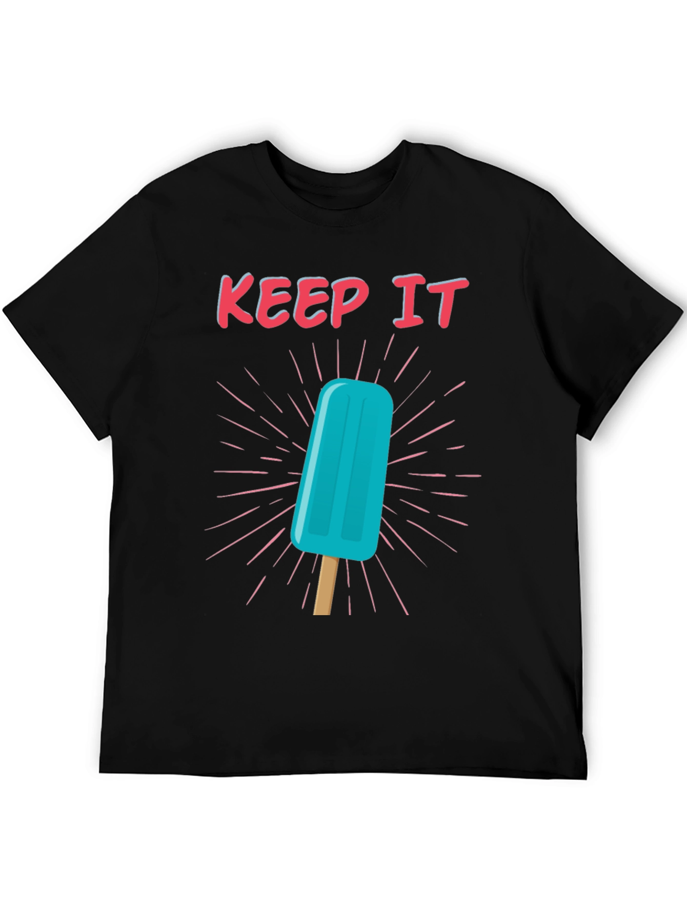 Keep It Cool Popsicle Graphic Tee - Black