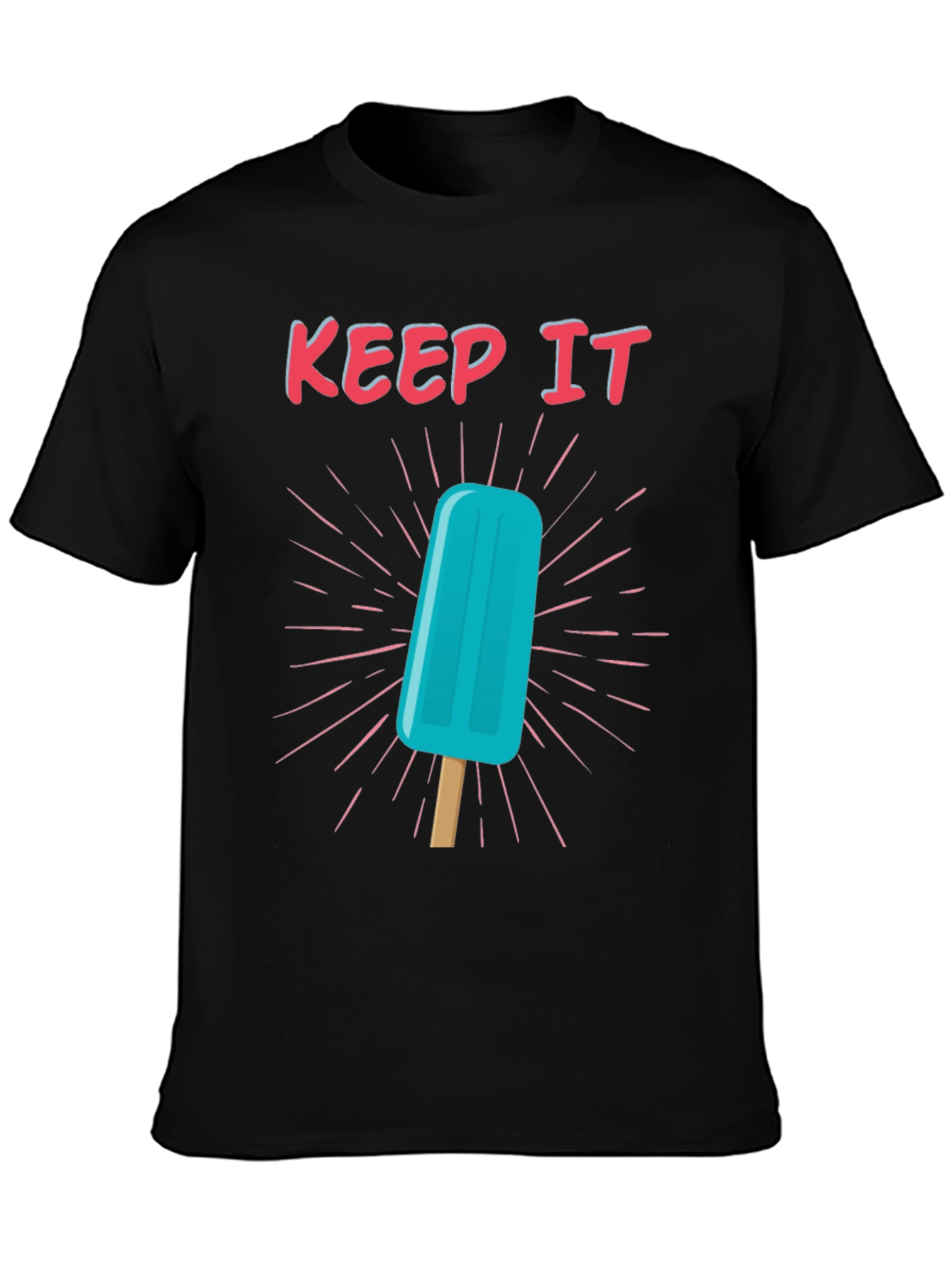 Keep It Cool Popsicle Graphic Tee - Black