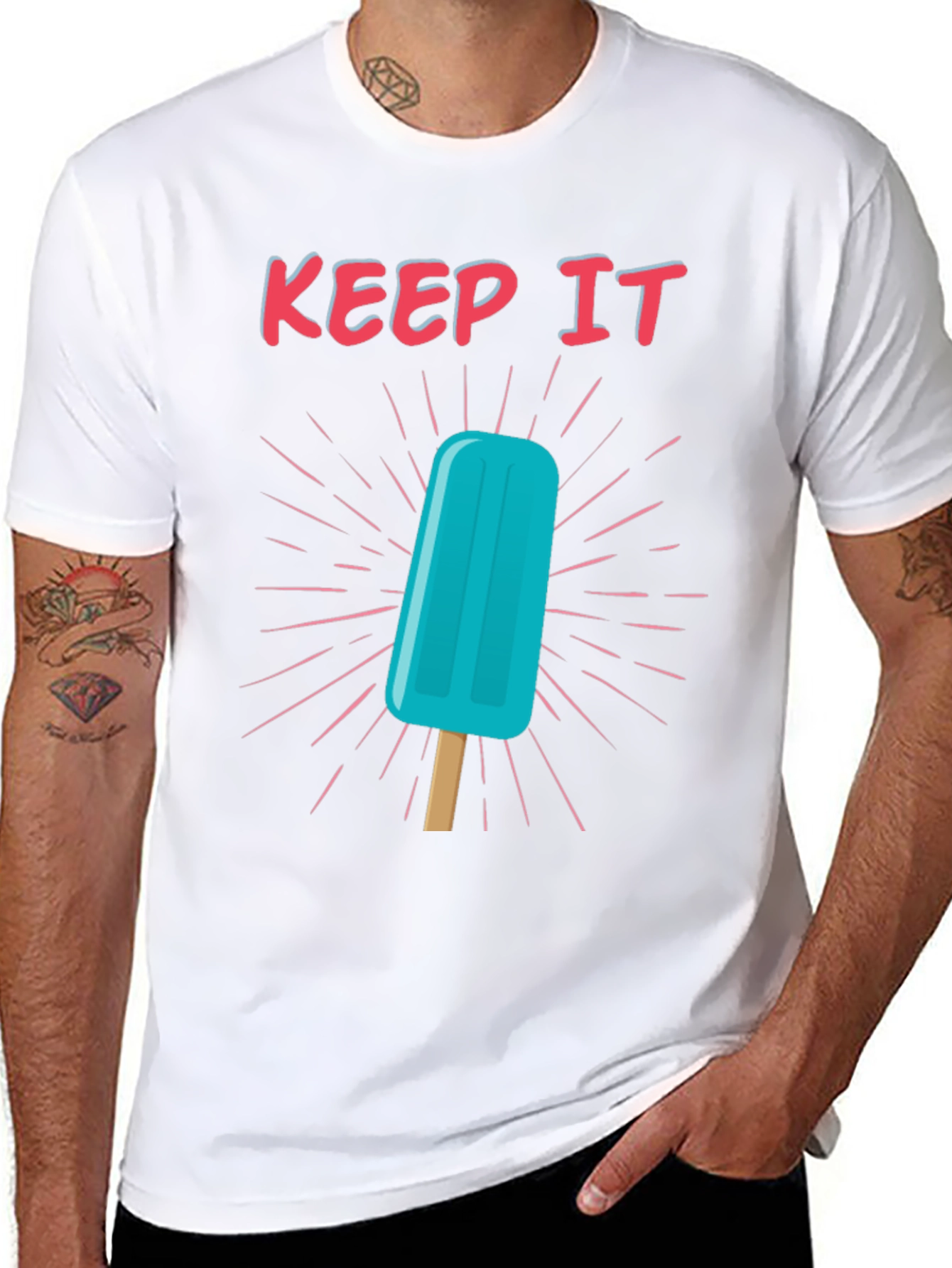 Keep It Cool Popsicle Graphic Tee - Black