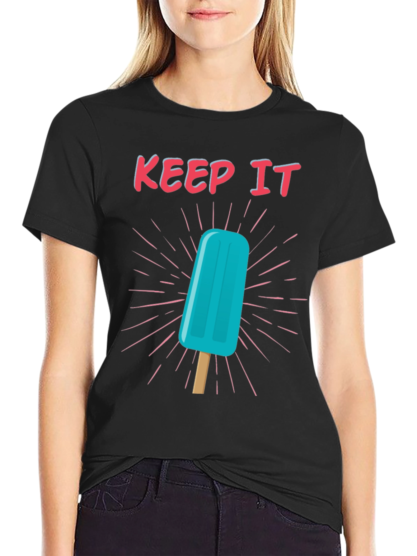 Keep It Cool Popsicle Graphic Tee - Black