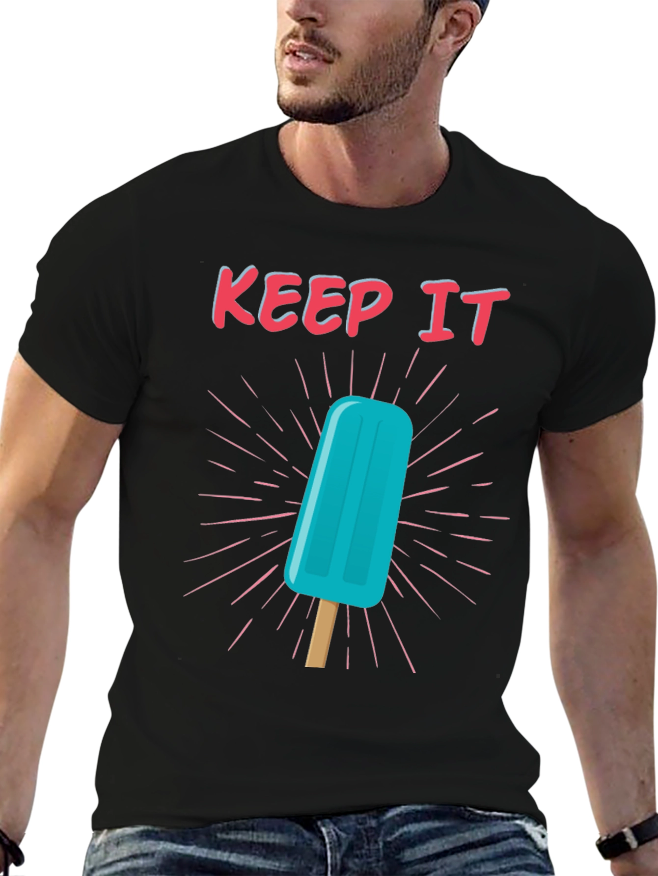 Keep It Cool Popsicle Graphic Tee - Black