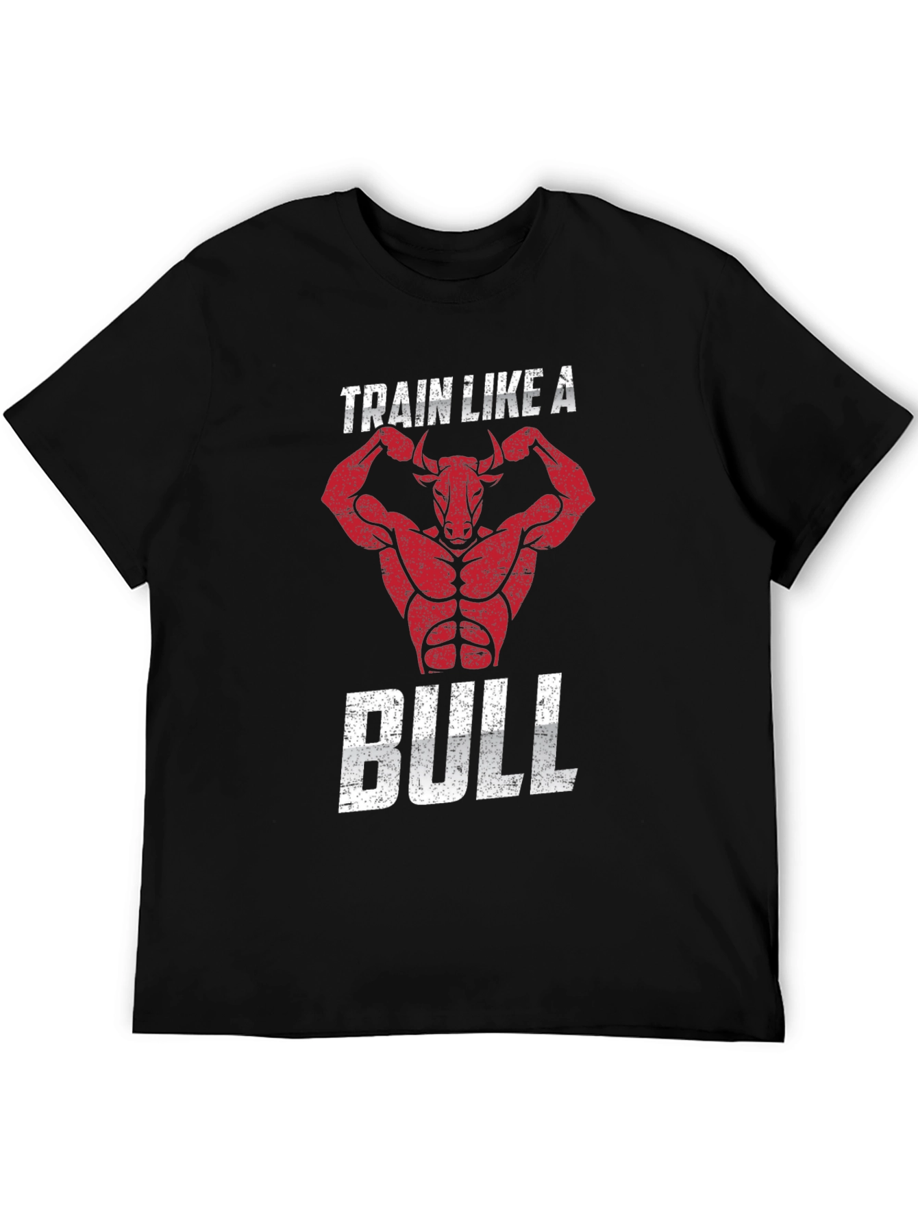 Train Like A Bull Black Graphic T-Shirt