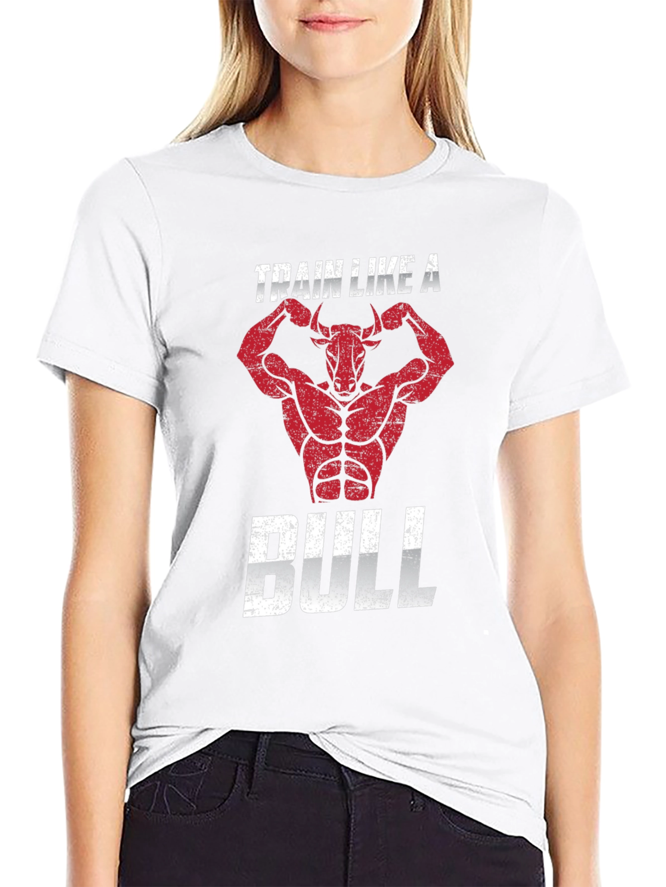 Train Like A Bull Black Graphic T-Shirt