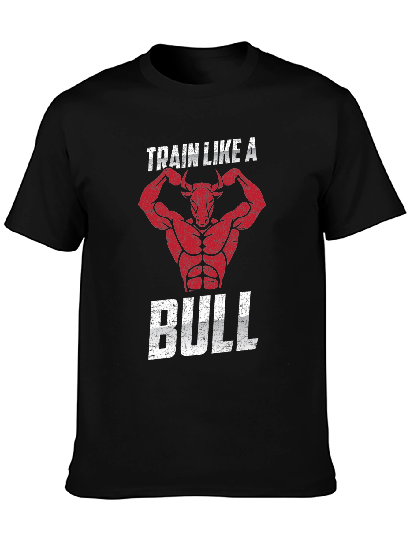 Train Like A Bull Black Graphic T-Shirt