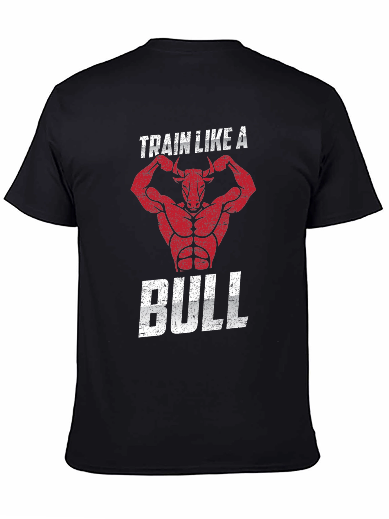 Train Like A Bull Black Graphic T-Shirt