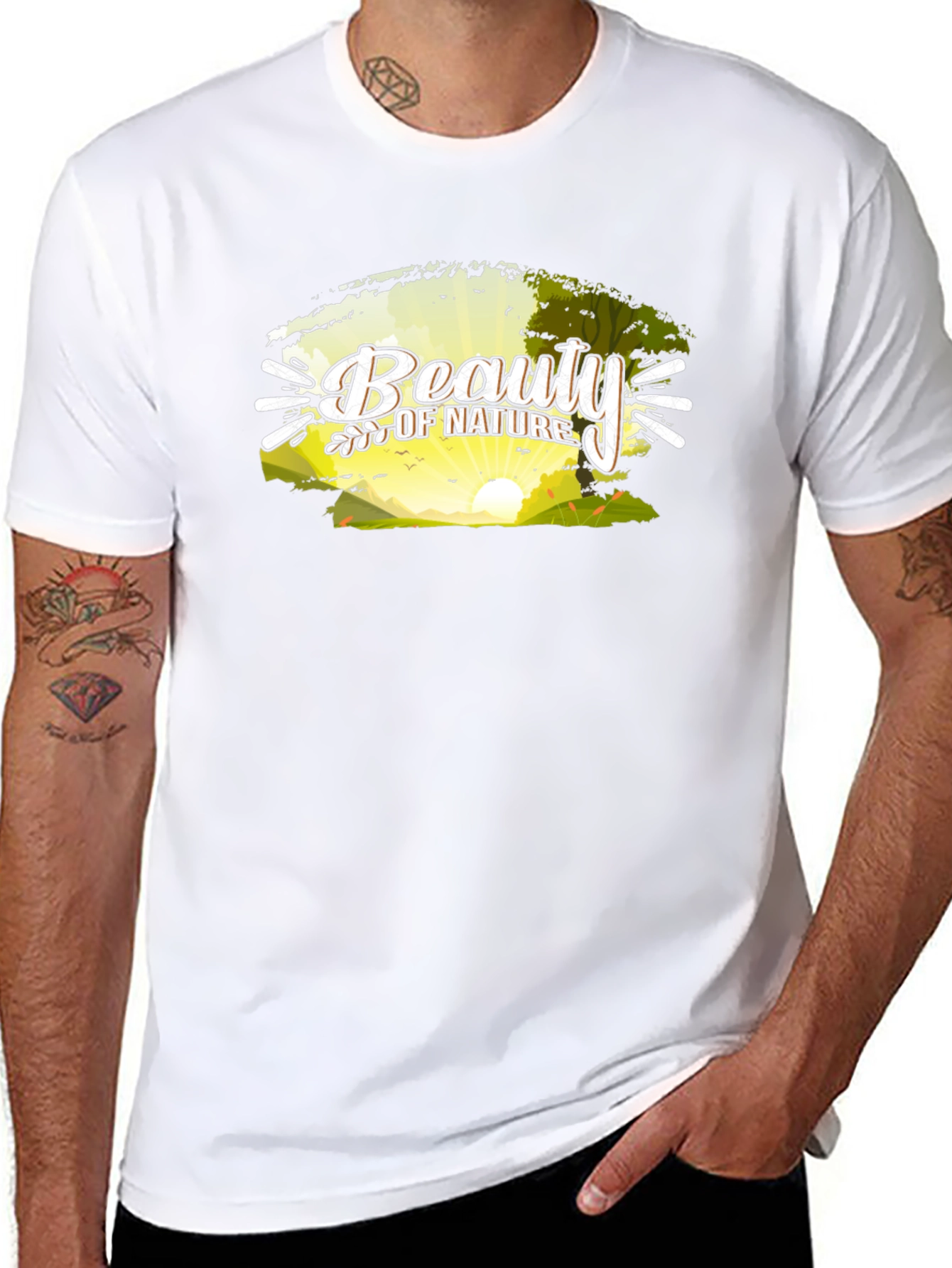 Beauty of Nature Graphic Black Tee