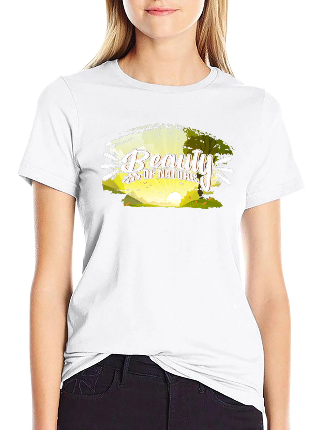 Beauty of Nature Graphic Black Tee