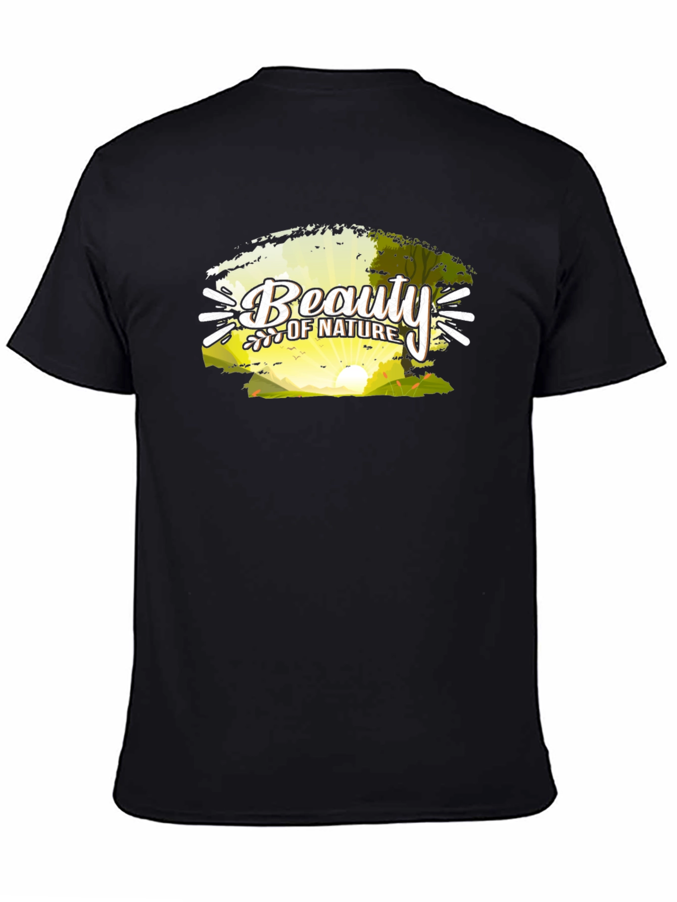 Beauty of Nature Graphic Black Tee