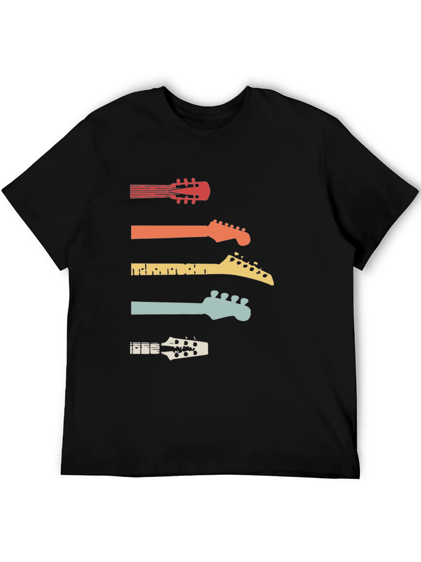 Retro Guitar Head T-Shirt - Music Lover Tee