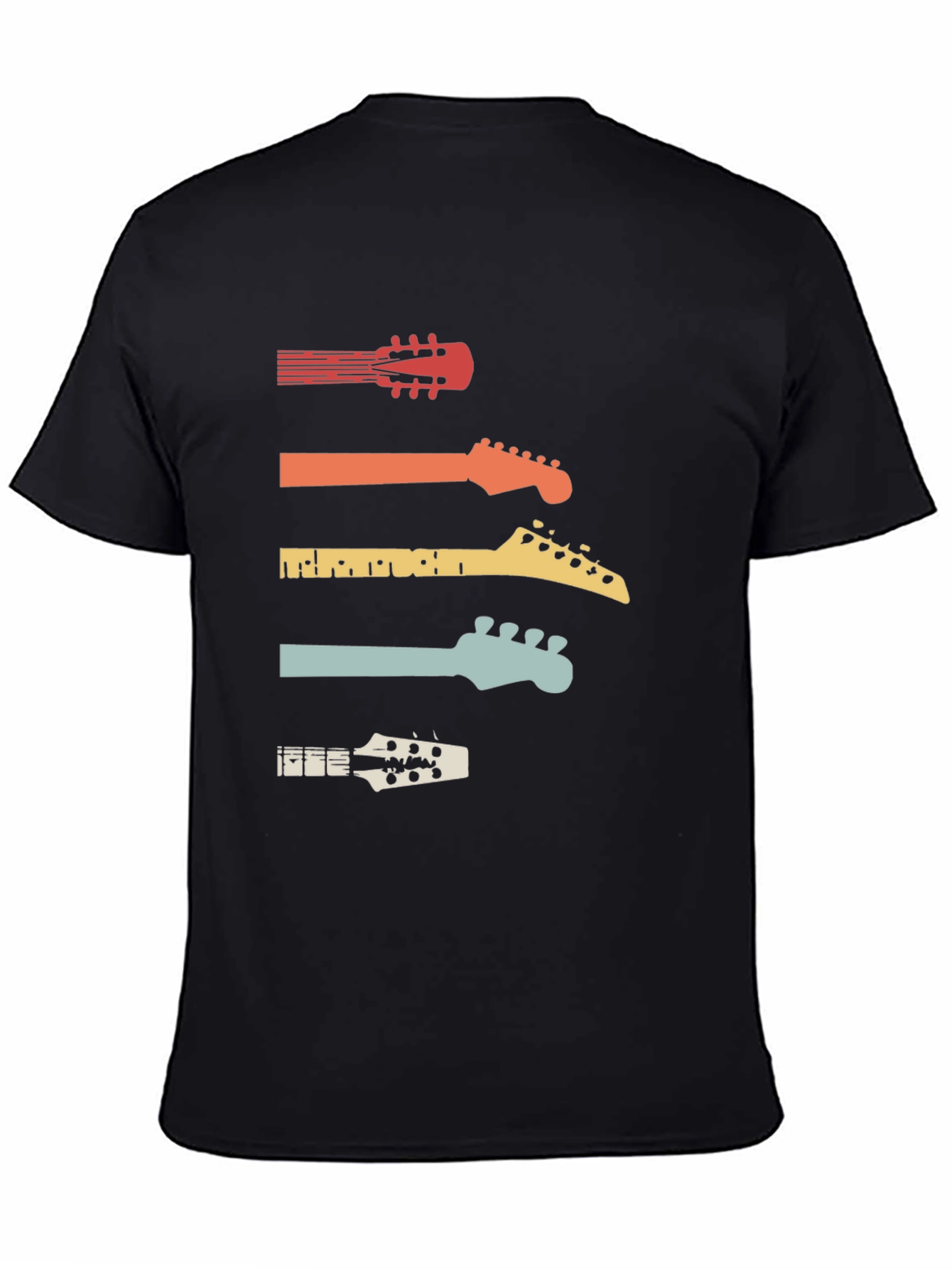 Retro Guitar Head T-Shirt - Music Lover Tee