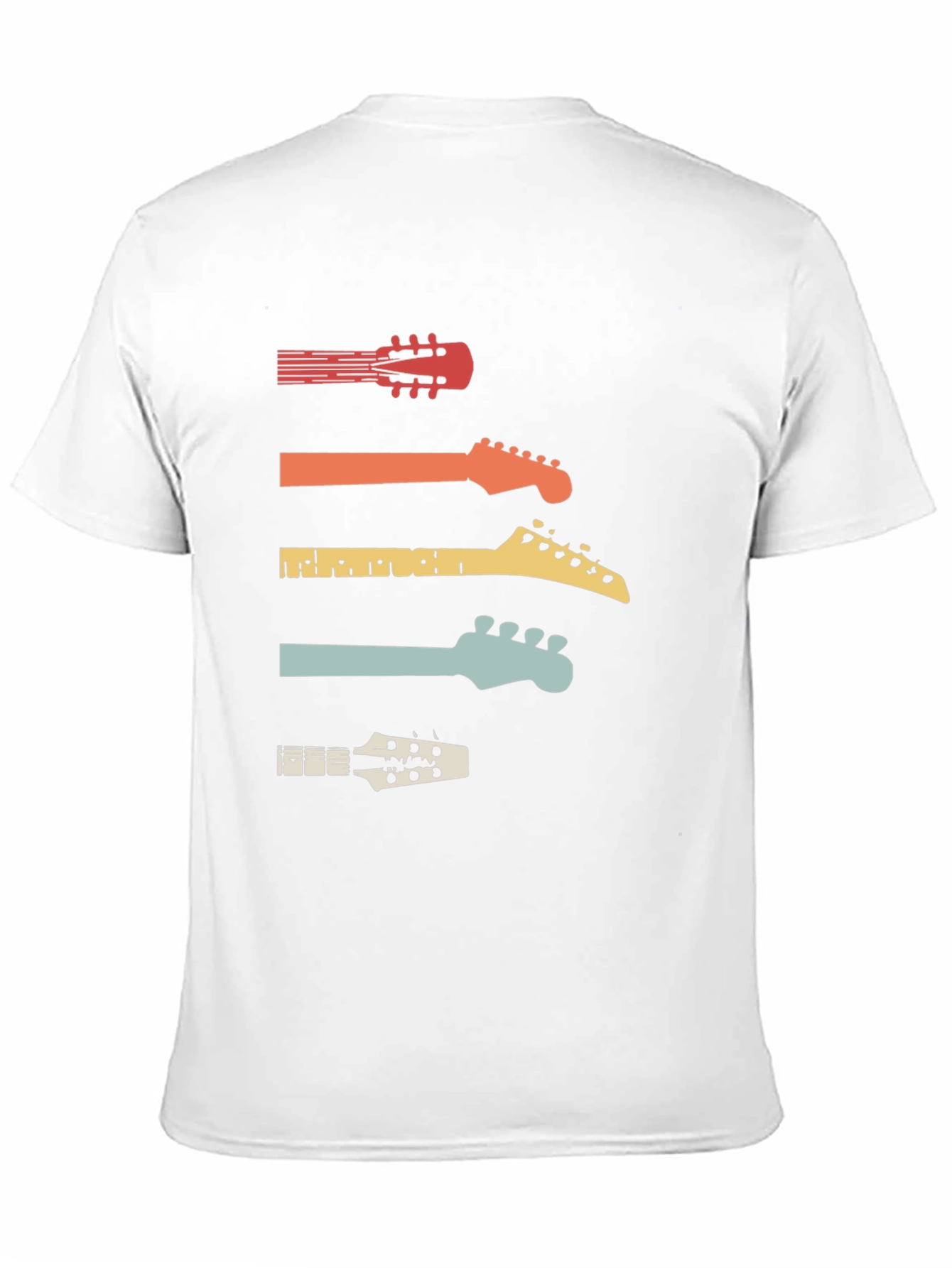 Retro Guitar Head T-Shirt - Music Lover Tee