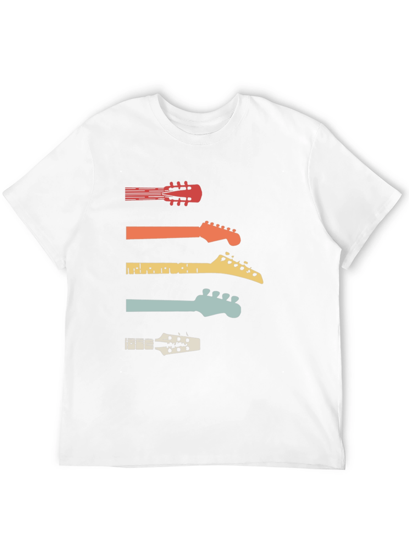 Retro Guitar Head T-Shirt - Music Lover Tee